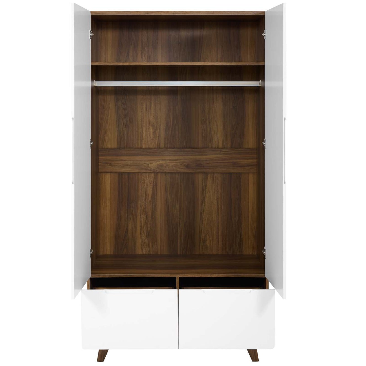 Modway Origin Wood Wardrobe Cabinet Natural Gray