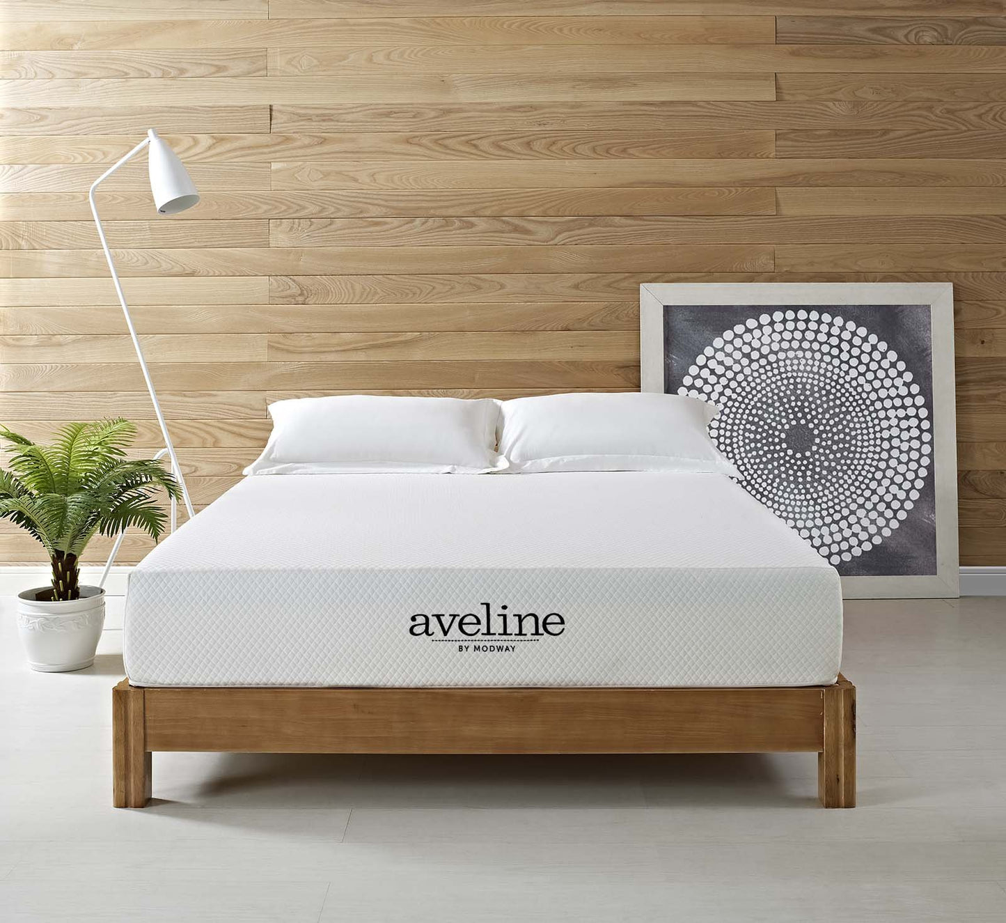 Modway Aveline 10" California King Gel Memory Foam Mattress White