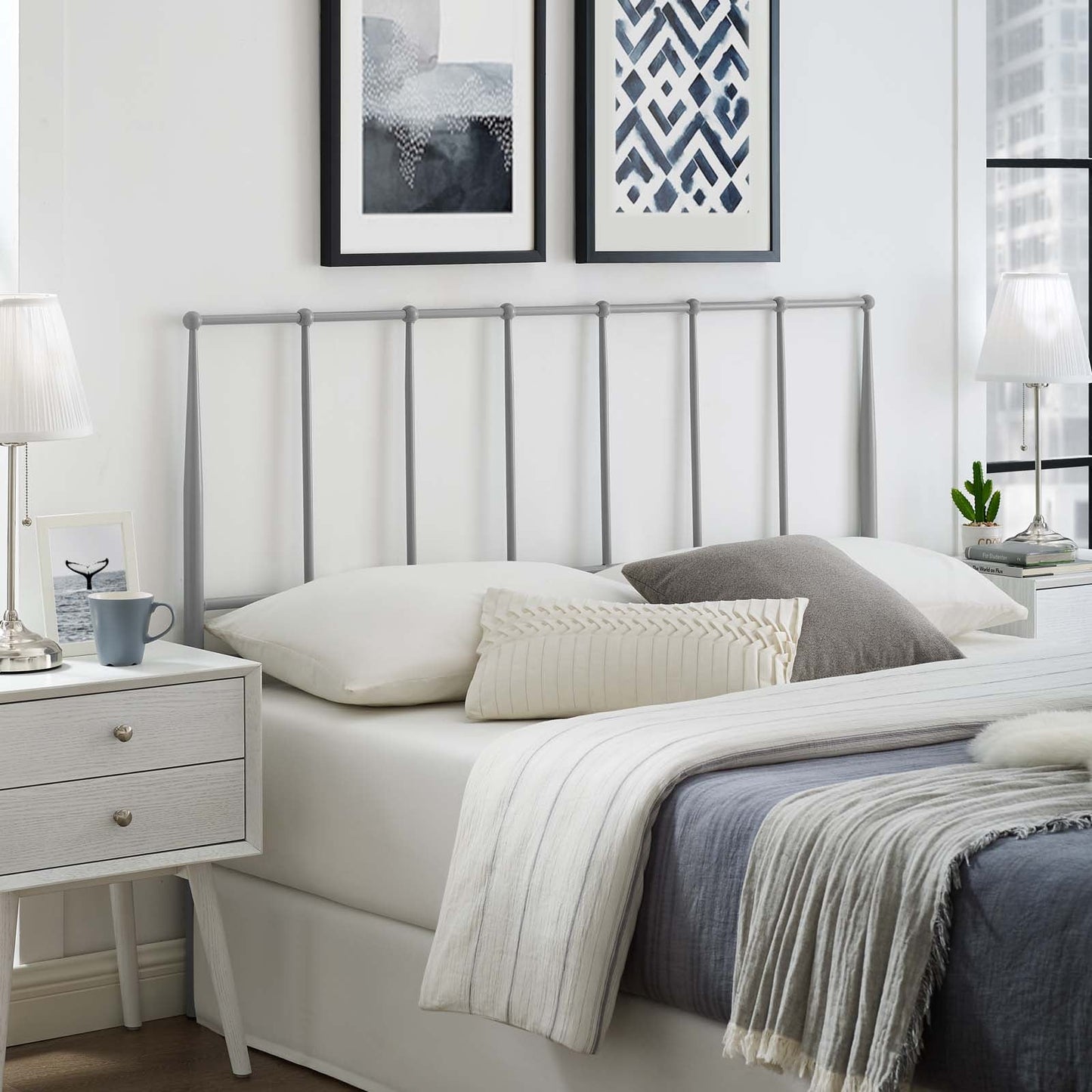 Modway Kiana King Metal Stainless Steel Headboard | Headboards | Modishstore-5