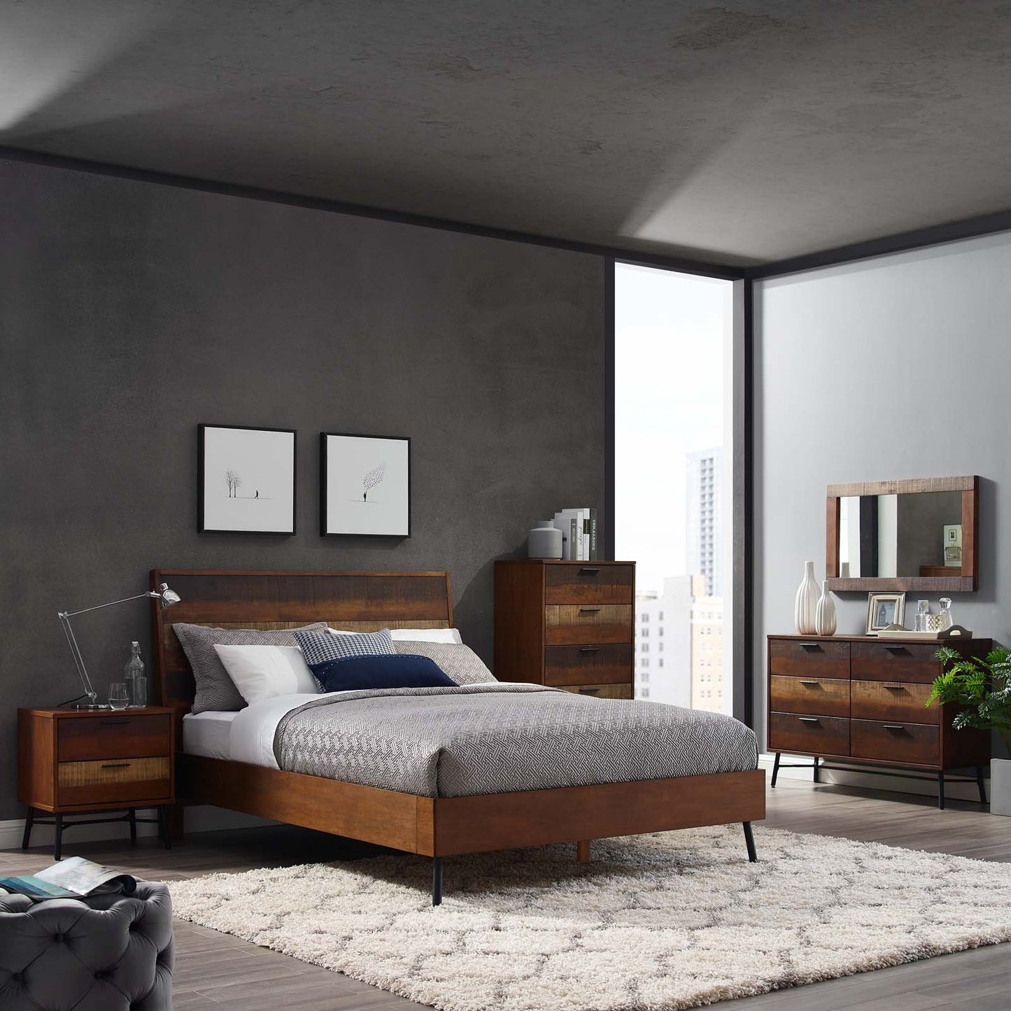 Modway Arwen 5 Piece Queen Bedroom Set