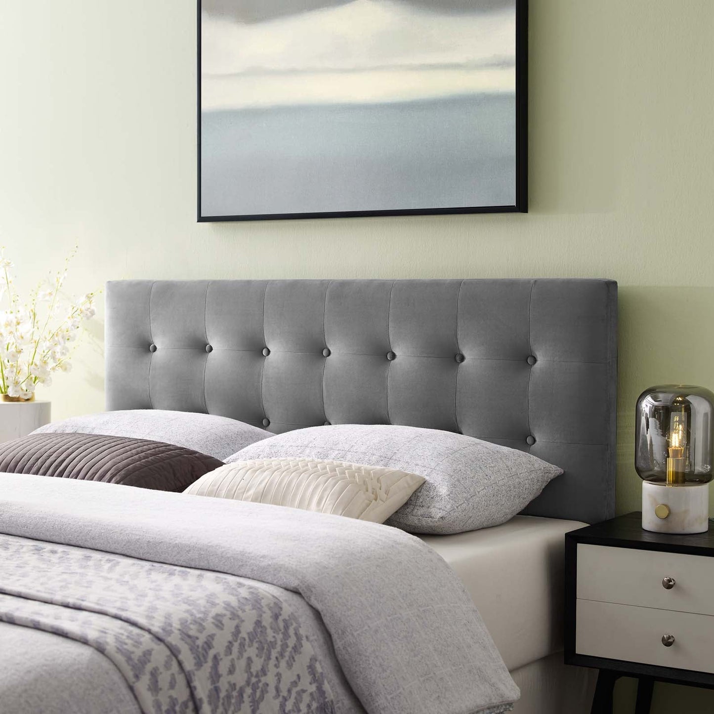 Modway Emily King Biscuit Tufted Performance Velvet Headboard | Headboards
