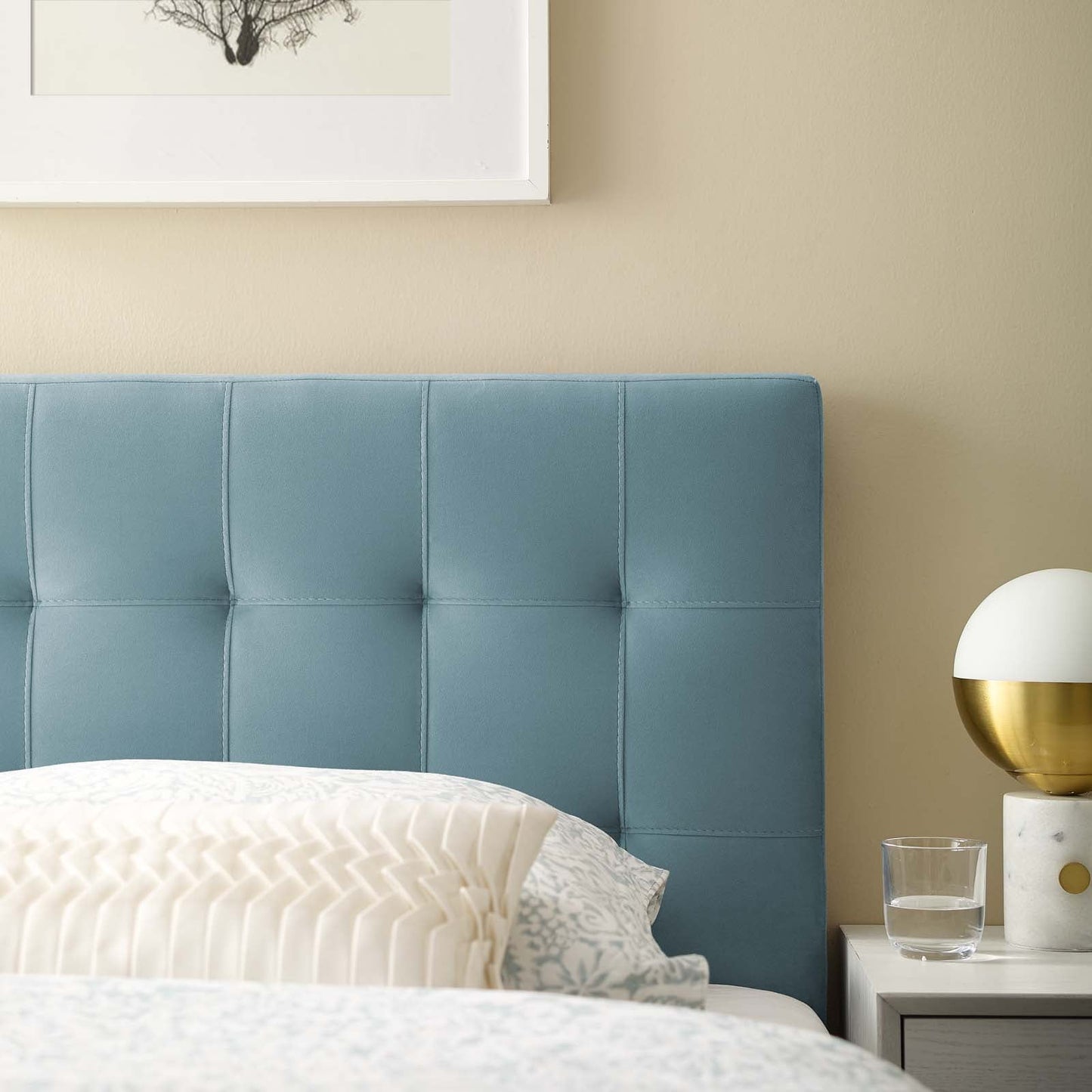 Modway Lily Biscuit Tufted Twin Performance Velvet Headboard | Headboards | Modishstore-12