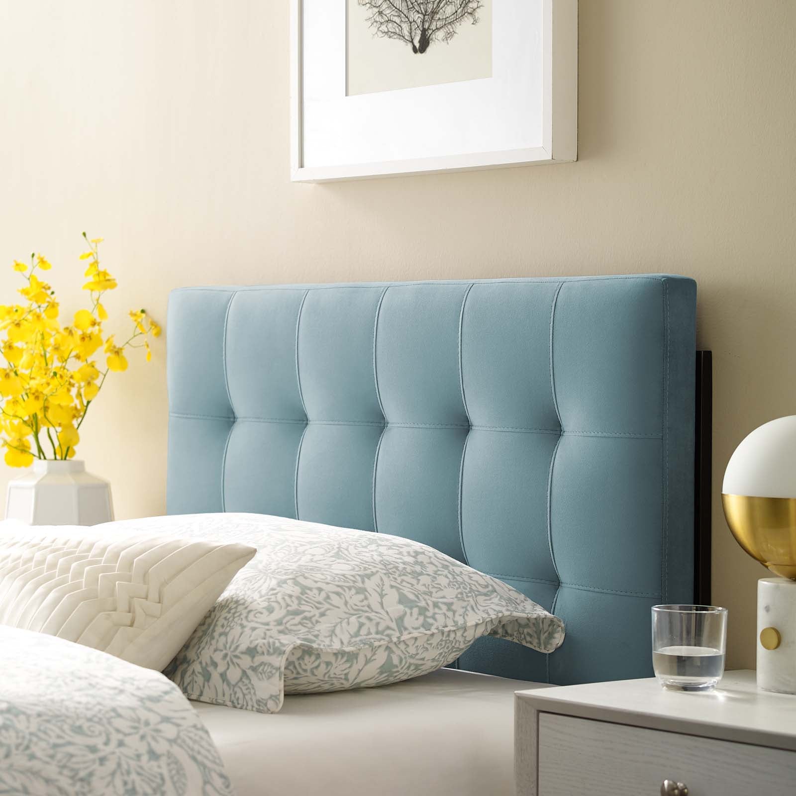 Modway Lily Biscuit Tufted Twin Performance Velvet Headboard | Headboards | Modishstore-8