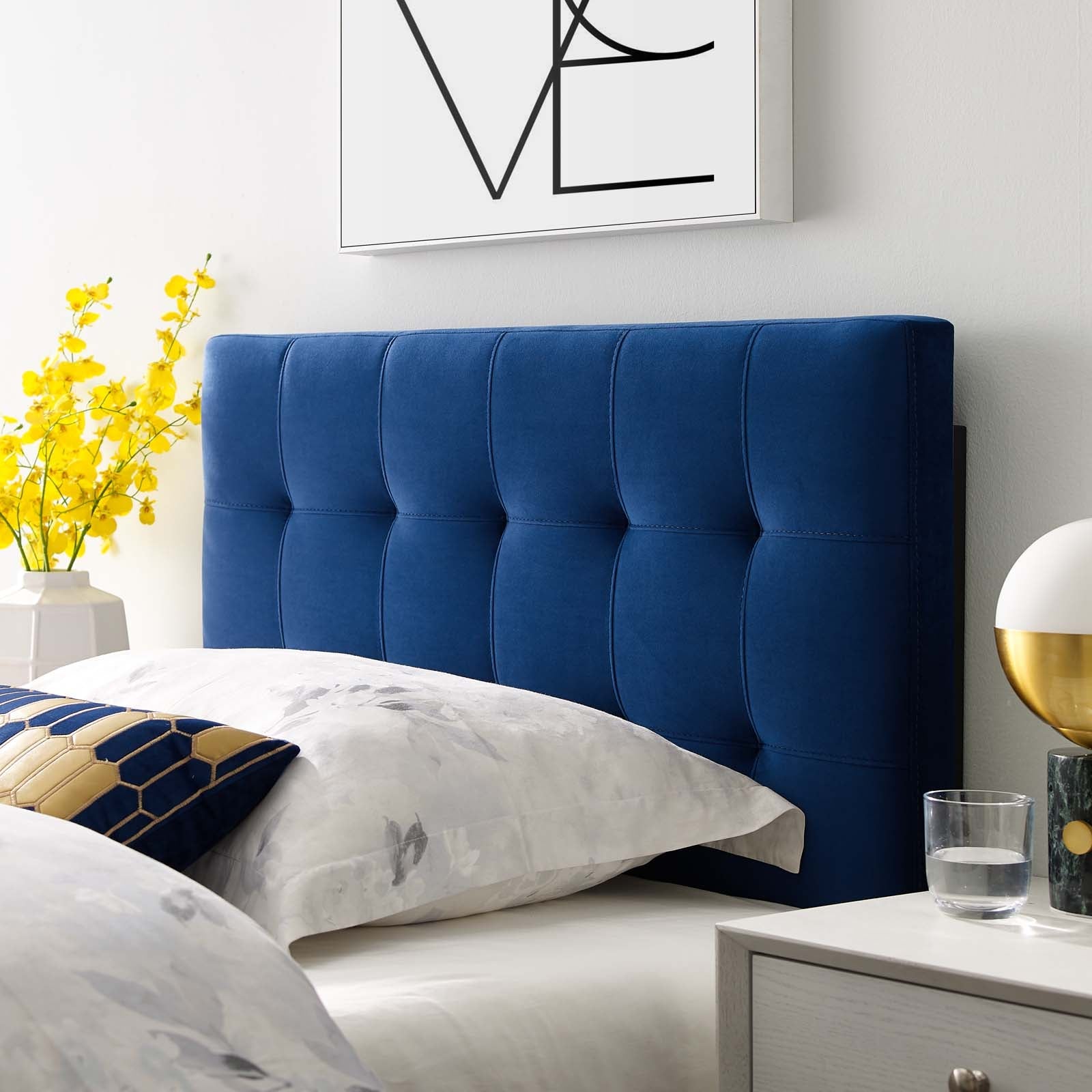 Modway Lily Biscuit Tufted Twin Performance Velvet Headboard | Headboards | Modishstore-13