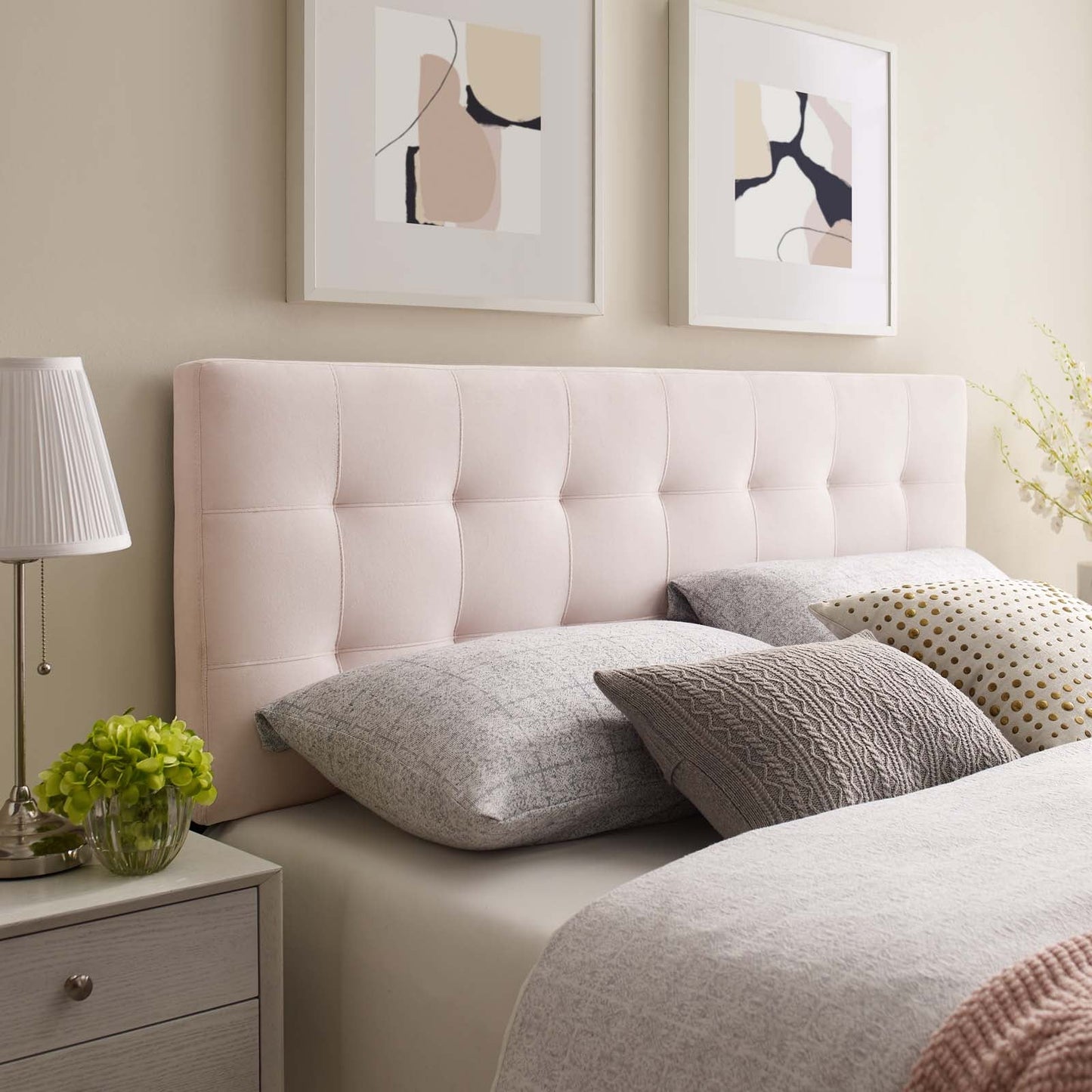 Modway Lily Biscuit Tufted Full Performance Velvet Headboard | Headboards | Modishstore-16