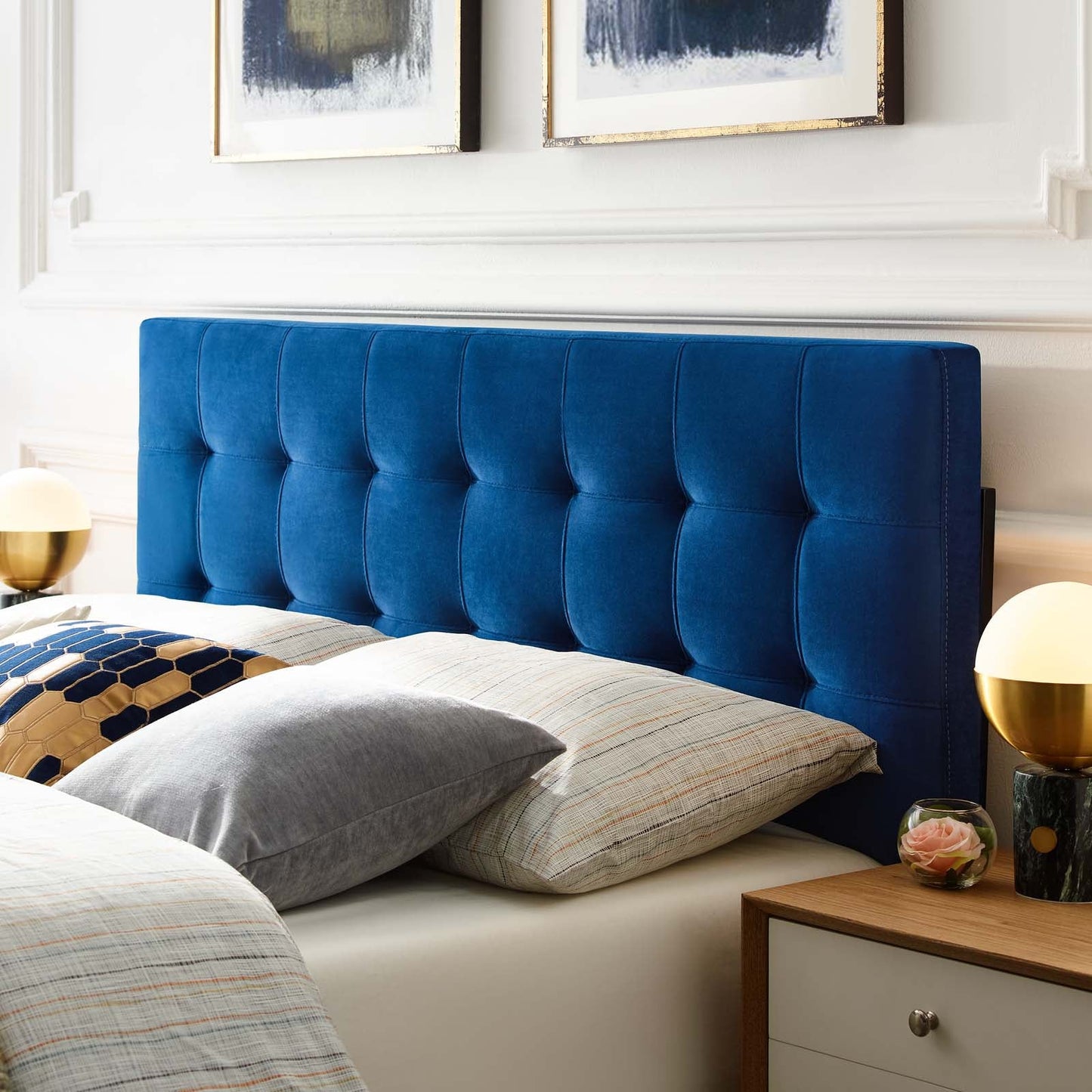 Modway Lily Queen Biscuit Tufted Performance Velvet Headboard | Headboards | Modishstore-11
