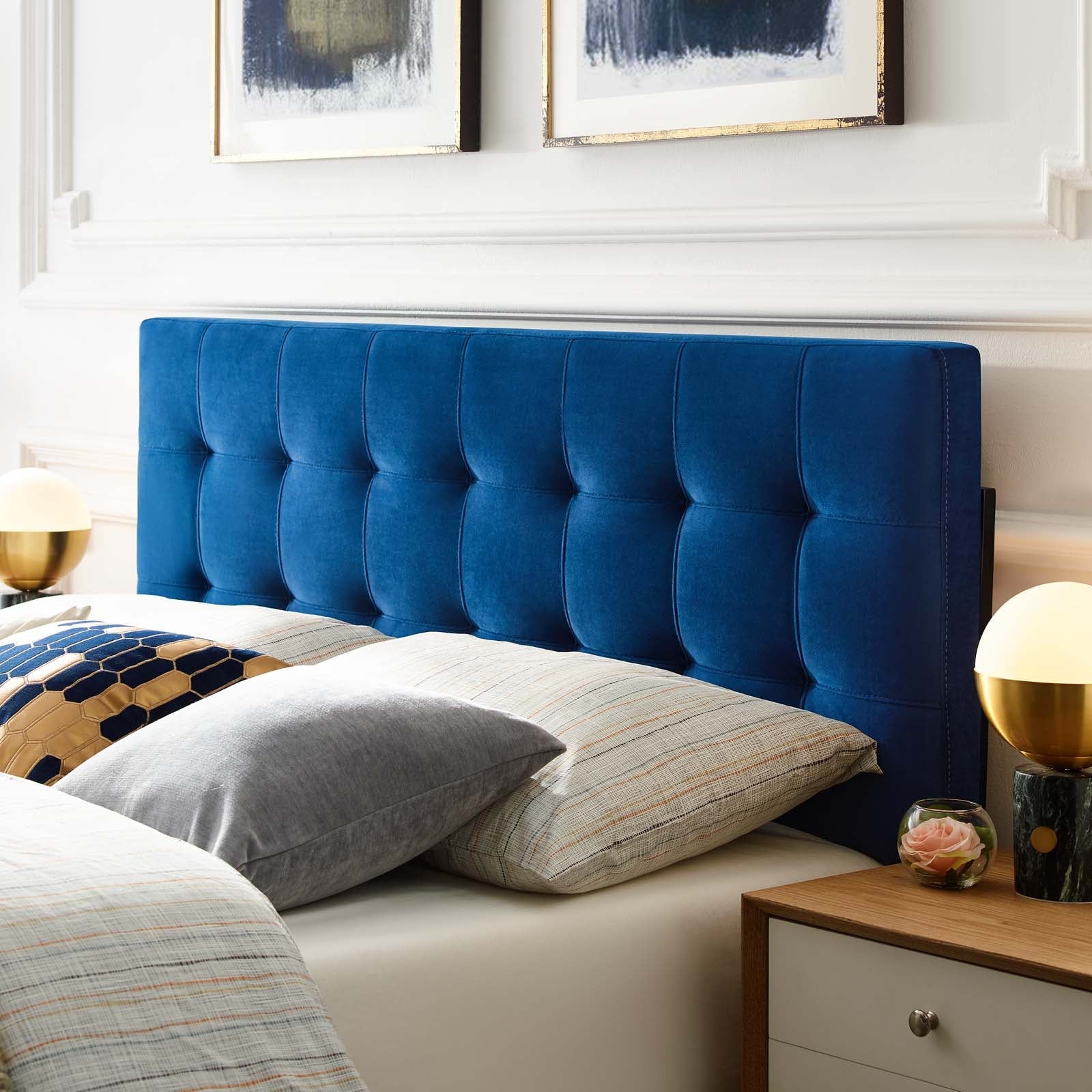 Modway Lily Queen Biscuit Tufted Performance Velvet Headboard | Headboards | Modishstore-11