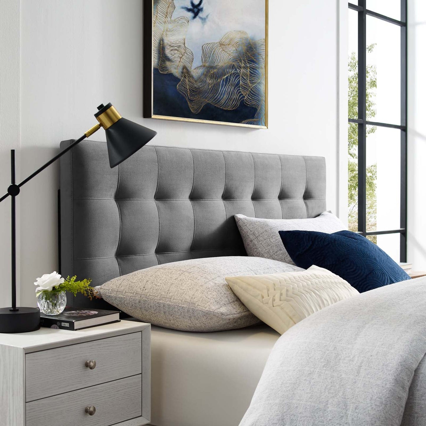 Modway Lily King Biscuit Tufted Performance Velvet Headboard | Headboards | Modishstore