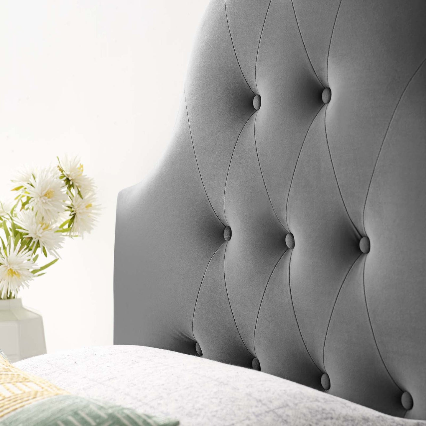 Modway Sovereign Twin Diamond Tufted Performance Velvet Headboard | Headboards | Modishstore-5