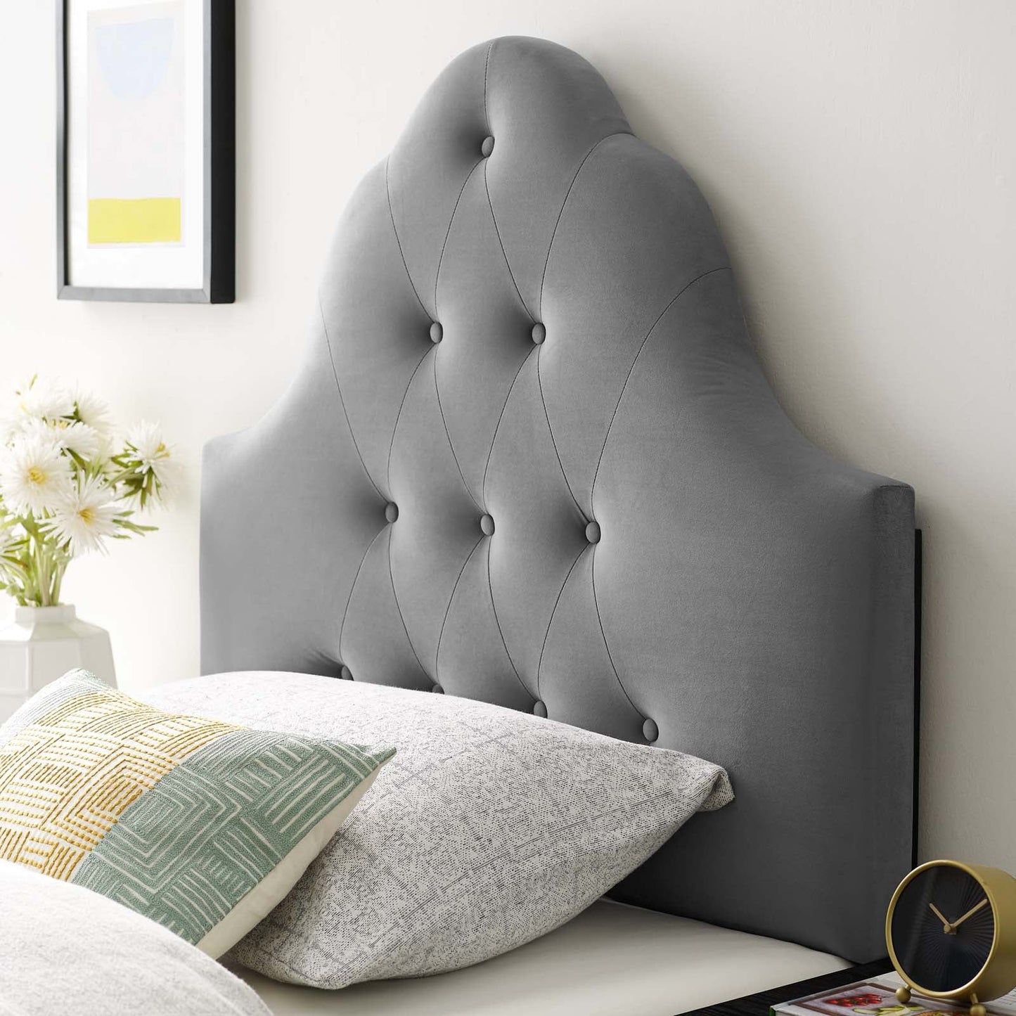 Modway Sovereign Twin Diamond Tufted Performance Velvet Headboard | Headboards | Modishstore