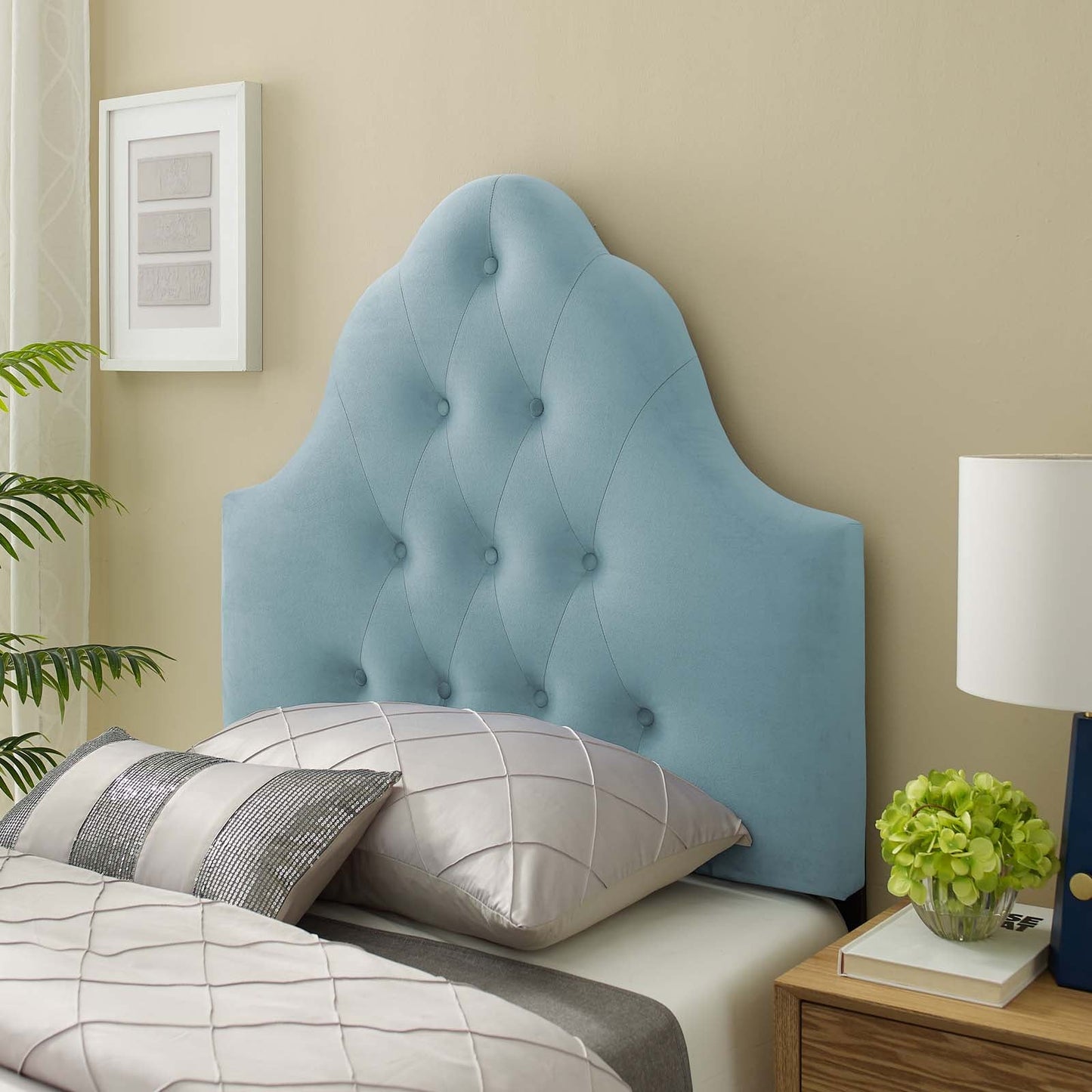 Modway Sovereign Twin Diamond Tufted Performance Velvet Headboard | Headboards | Modishstore-6