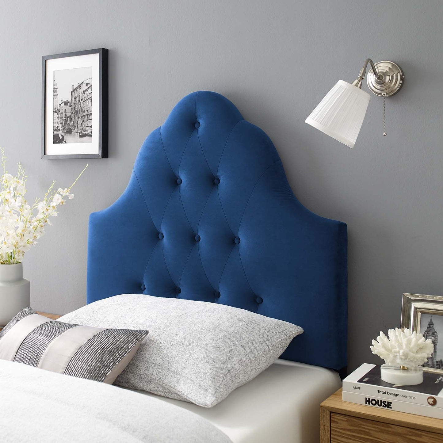 Modway Sovereign Twin Diamond Tufted Performance Velvet Headboard | Headboards | Modishstore-11