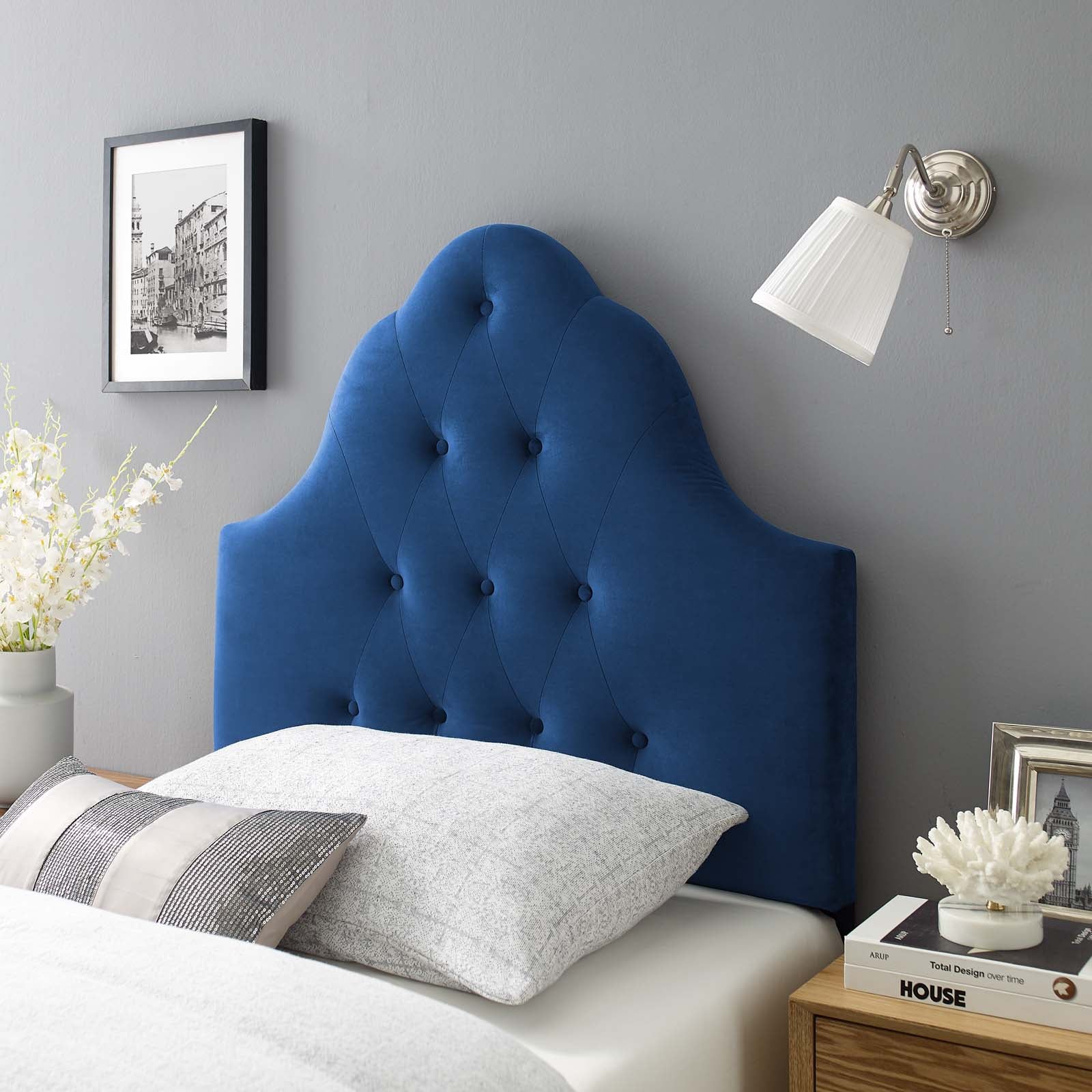 Modway Sovereign Twin Diamond Tufted Performance Velvet Headboard | Headboards | Modishstore-11