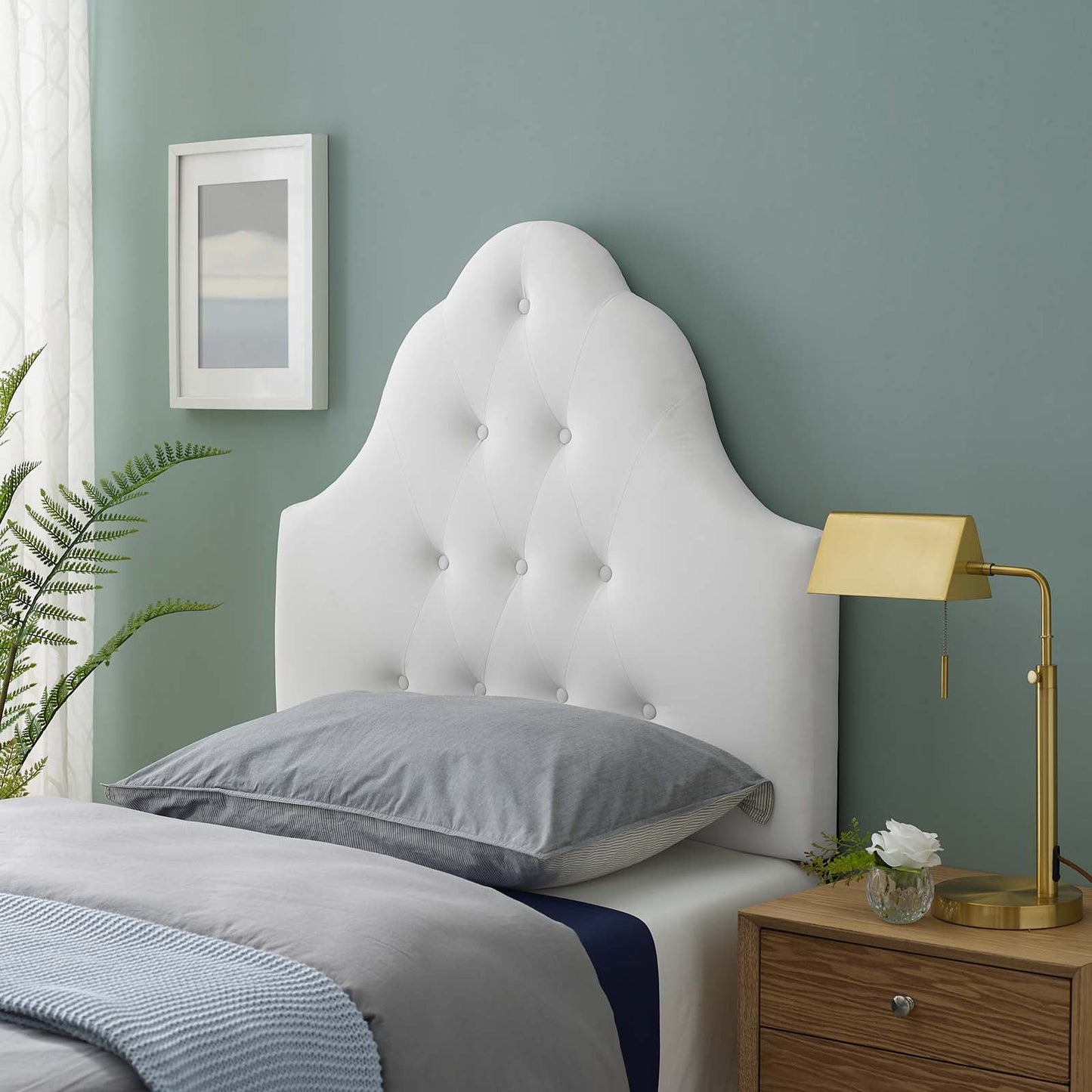 Modway Sovereign Twin Diamond Tufted Performance Velvet Headboard | Headboards | Modishstore-21