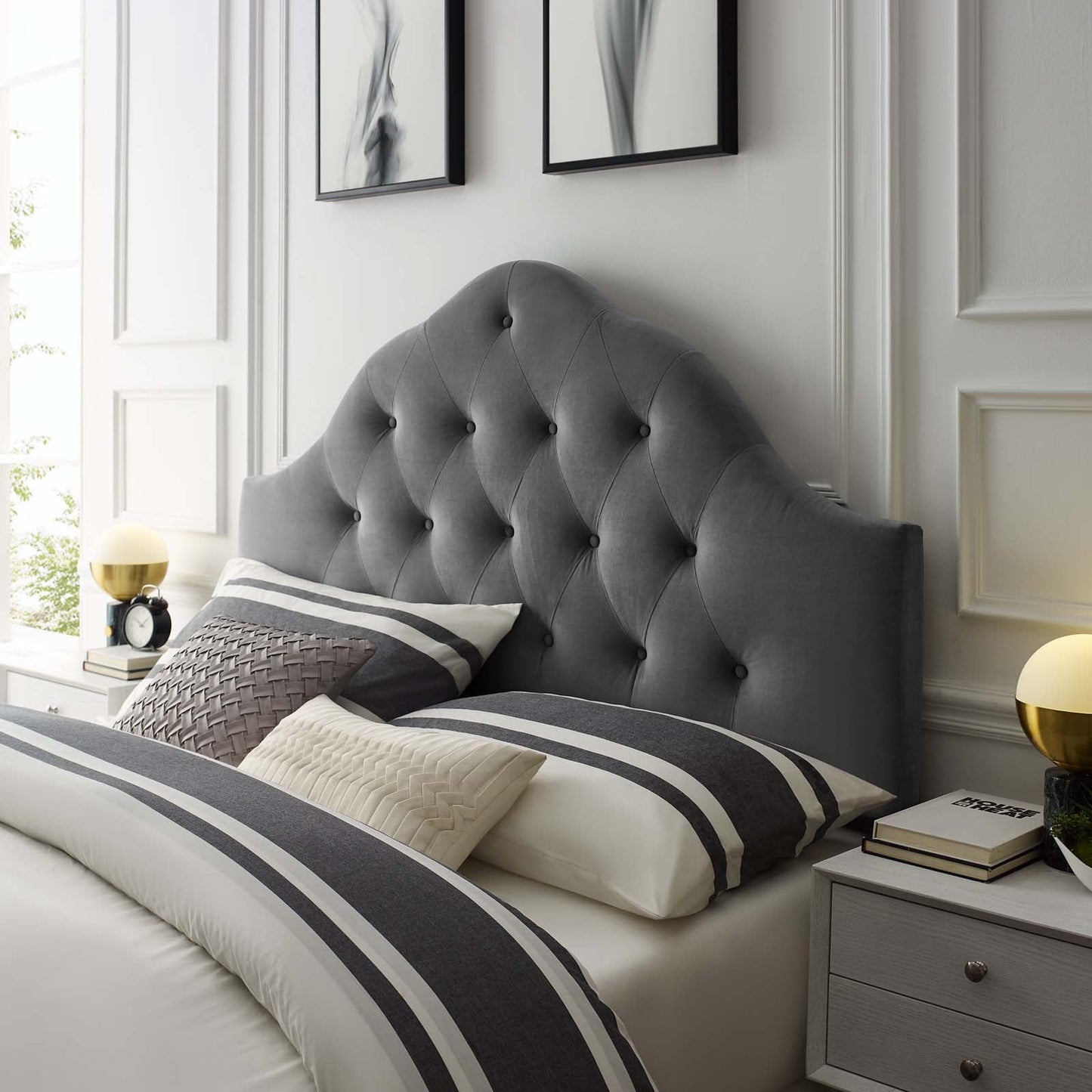 Modway Sovereign Full Diamond Tufted Performance Velvet Headboard | Headboards | Modishstore