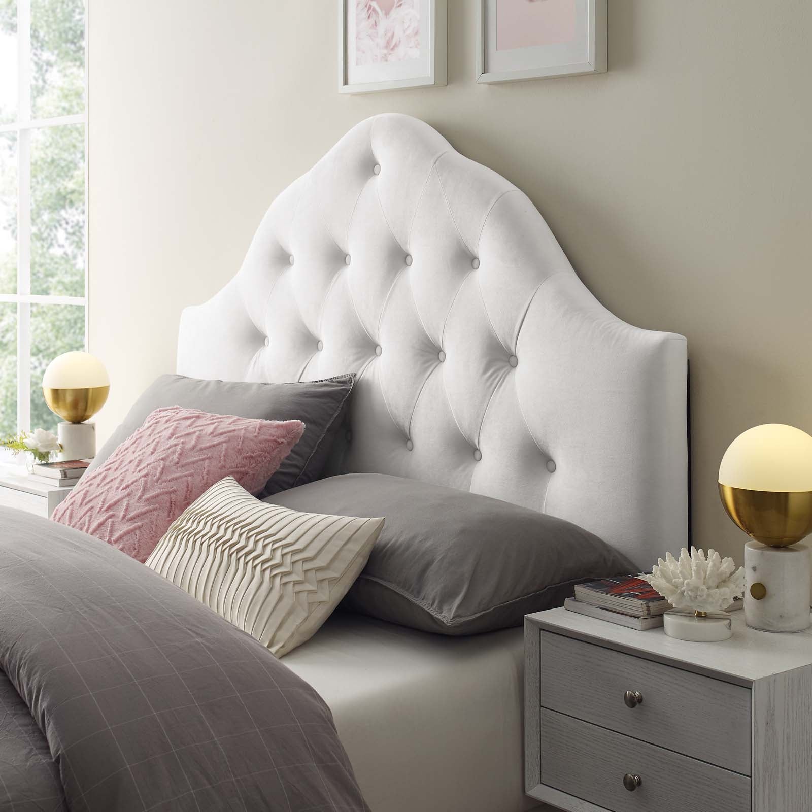 Modway Sovereign Full Diamond Tufted Performance Velvet Headboard | Headboards | Modishstore-17