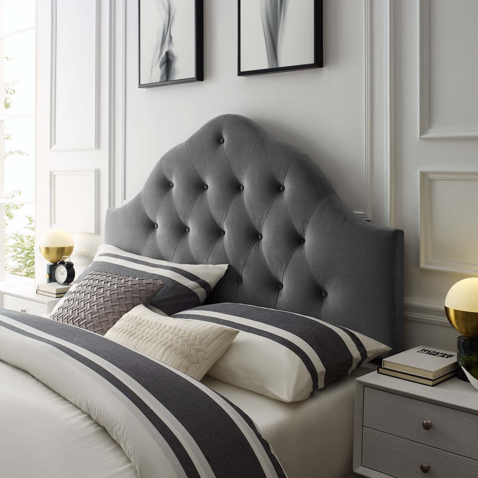 Modway Sovereign Queen Diamond Tufted Performance Velvet Headboard | Headboards | Modishstore