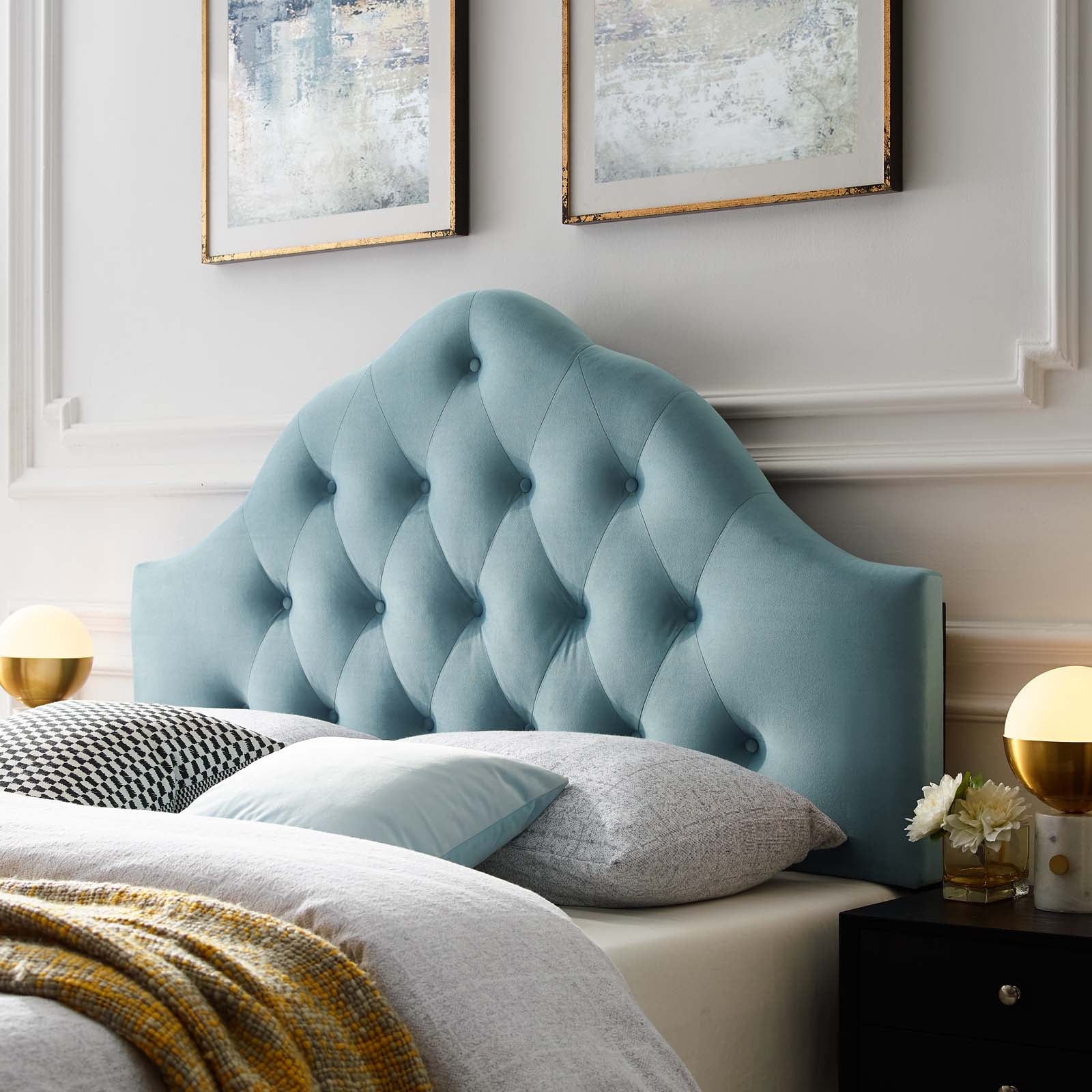 Modway Sovereign Queen Diamond Tufted Performance Velvet Headboard | Headboards | Modishstore-6