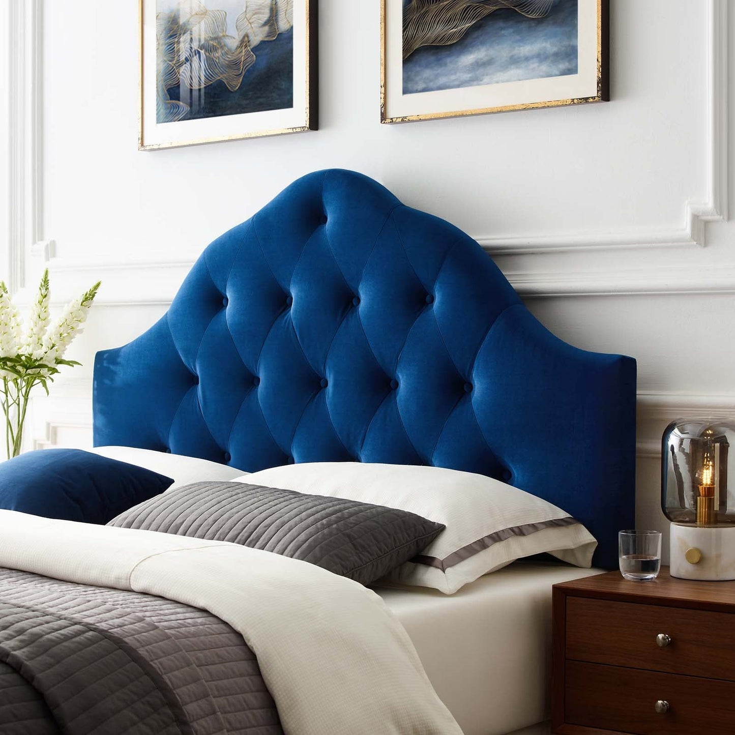 Modway Sovereign Queen Diamond Tufted Performance Velvet Headboard | Headboards | Modishstore-11