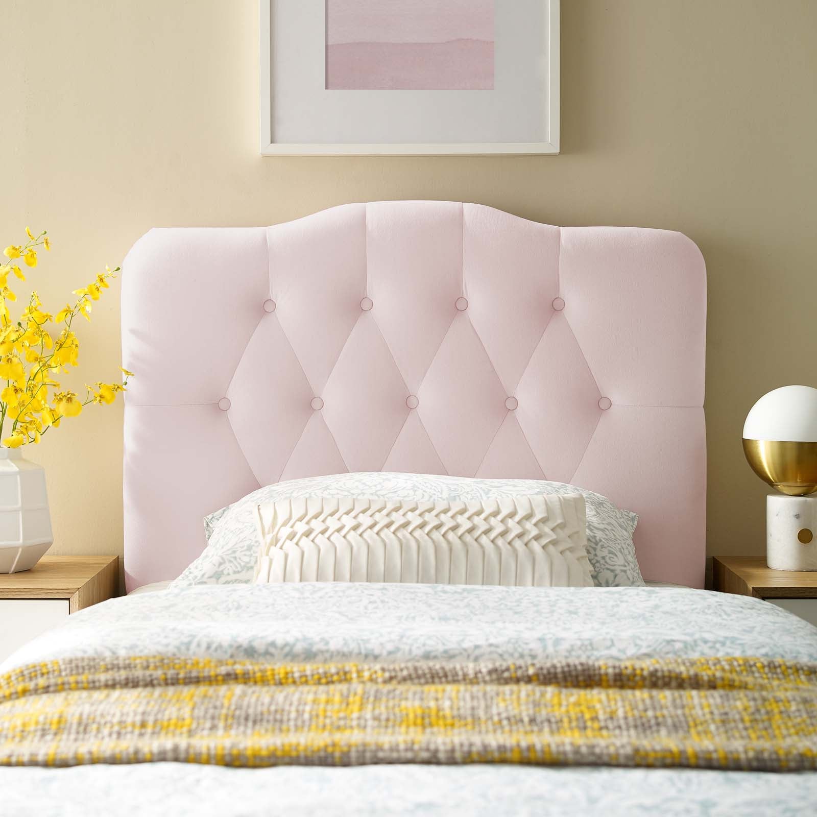 Annabel Twin Diamond Tufted Performance Velvet Headboard By Modway - MOD-6126 | Headboards