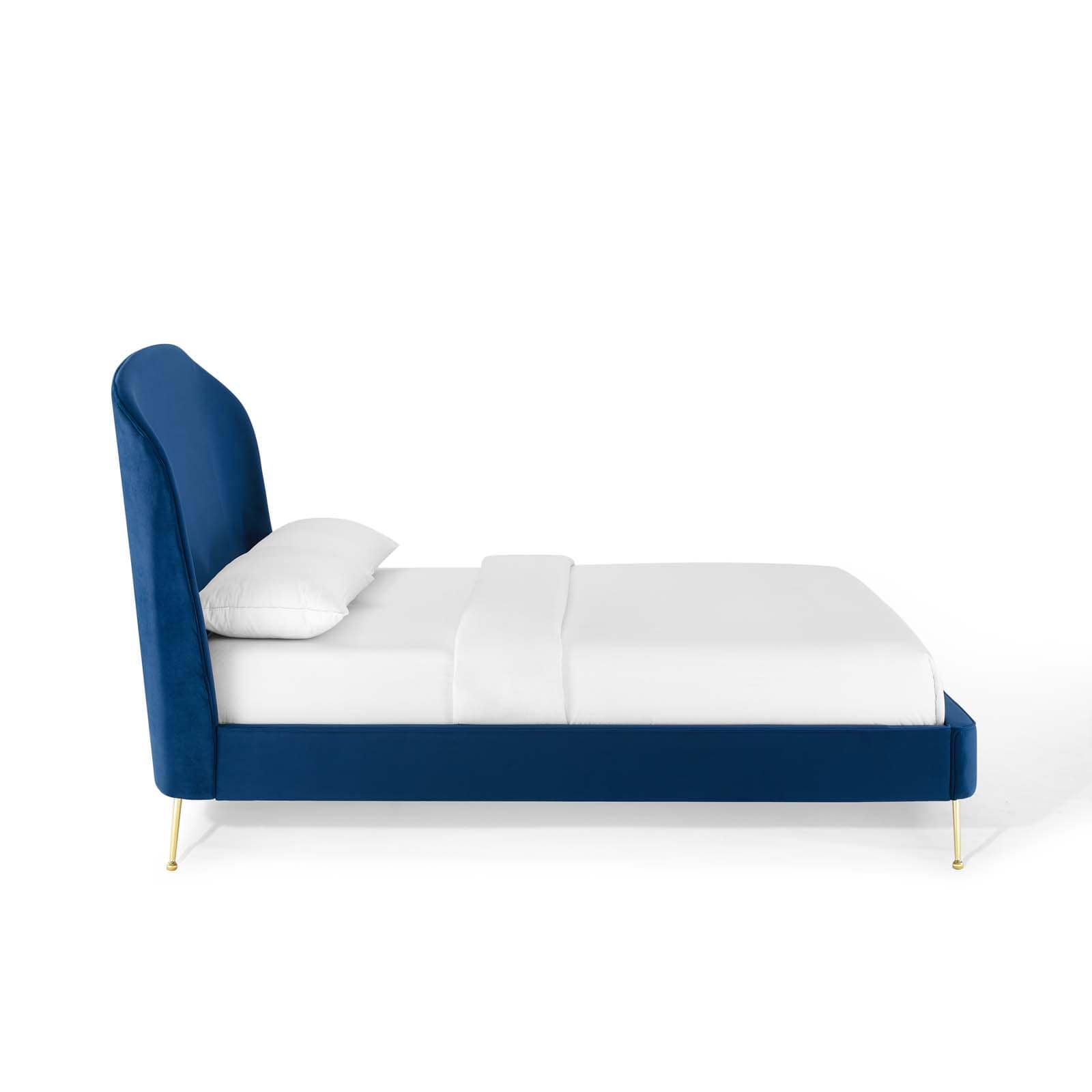 Modway Mira Upholstered Performance Velvet Queen Platform Bed | Beds | Modishstore-14