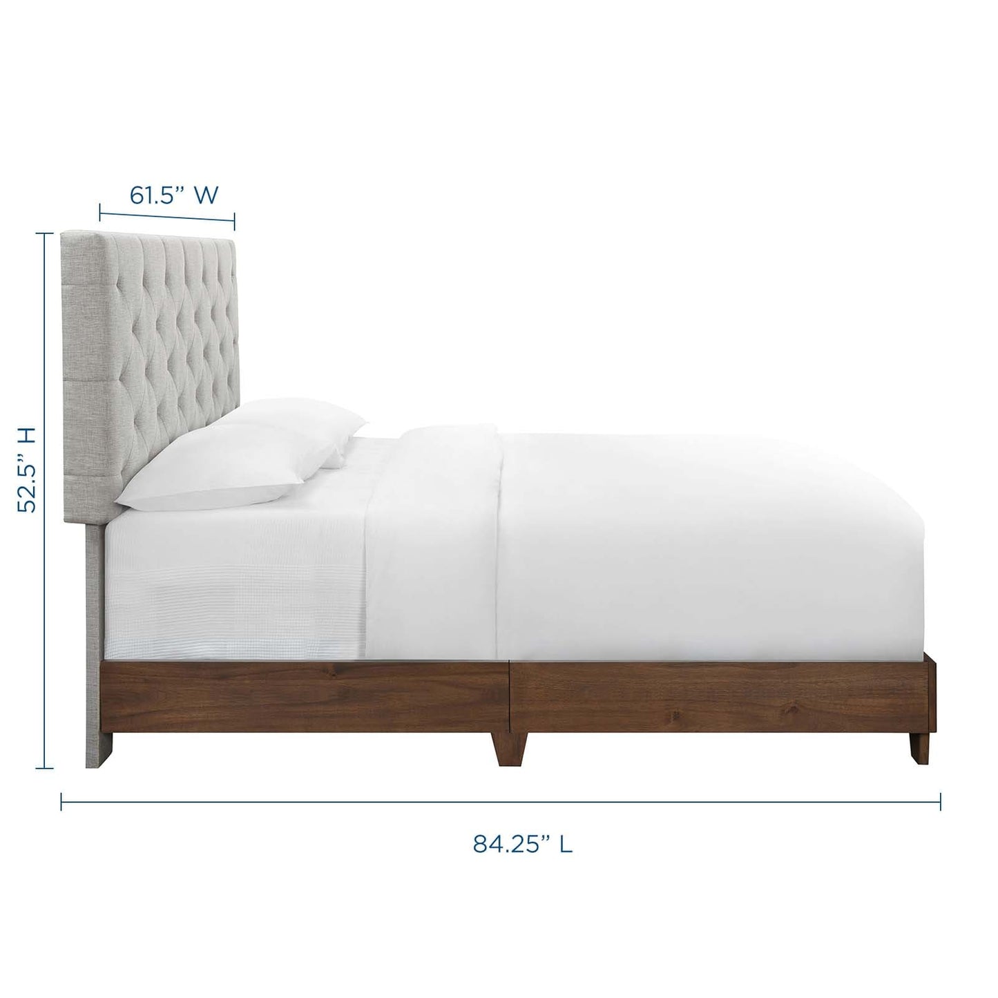 Modway Rhiannon Diamond Tufted Upholstered Fabric Queen Bed | Beds | Modishstore-3