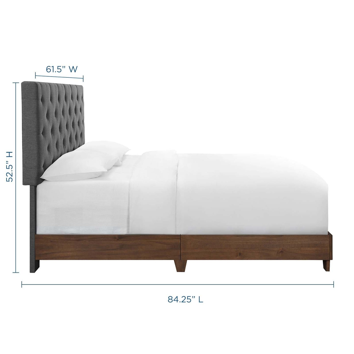 Modway Rhiannon Diamond Tufted Upholstered Fabric Queen Bed | Beds | Modishstore-8