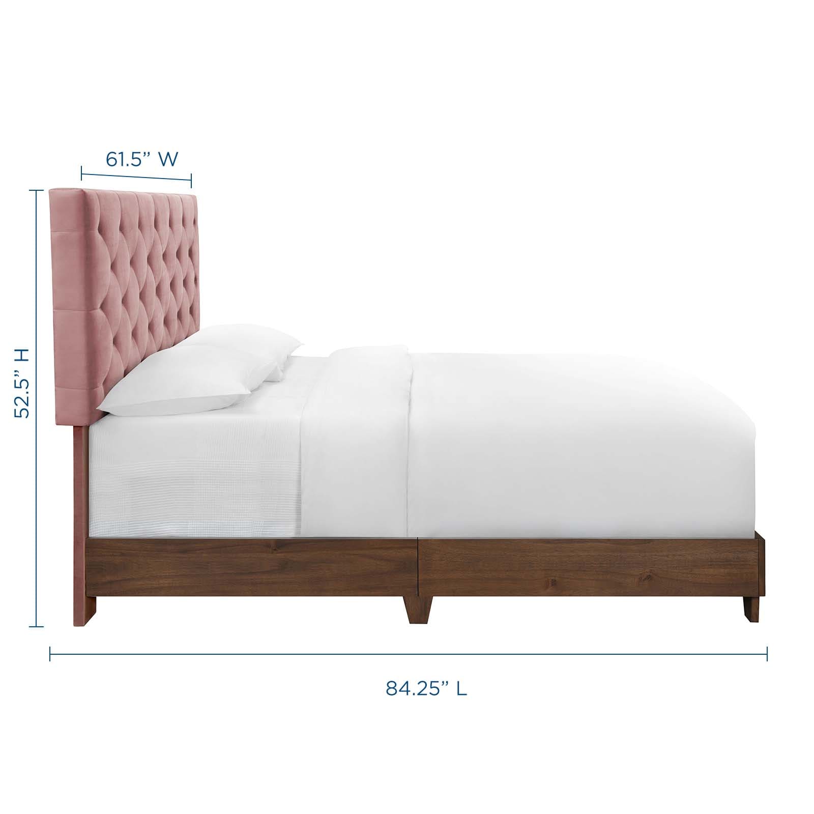 Modway Rhiannon Diamond Tufted Upholstered Performance Velvet Queen Bed | Beds | Modishstore-8