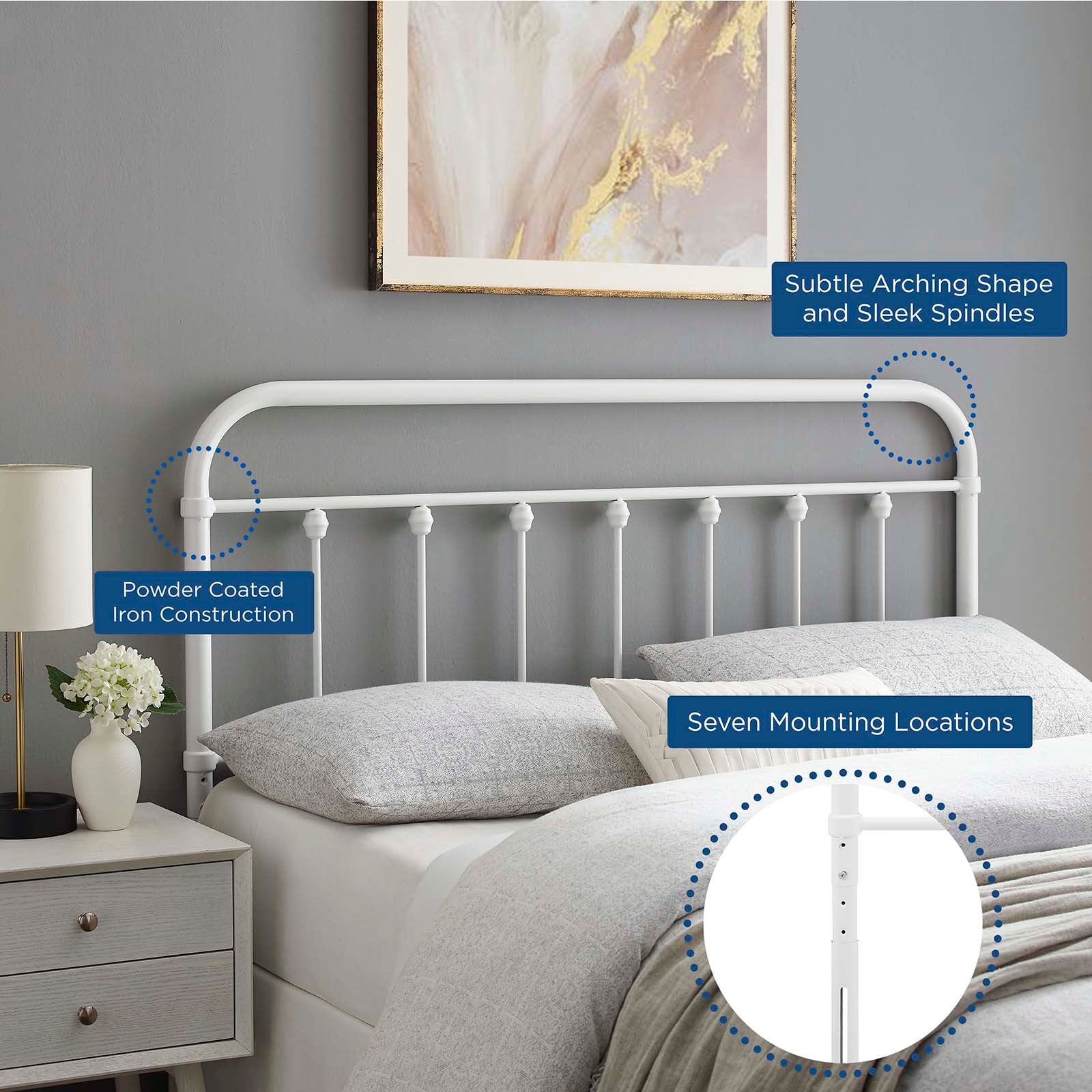 Sage Full Metal Headboard By Modway - MOD-6153 | Headboards | Modishstore - 24