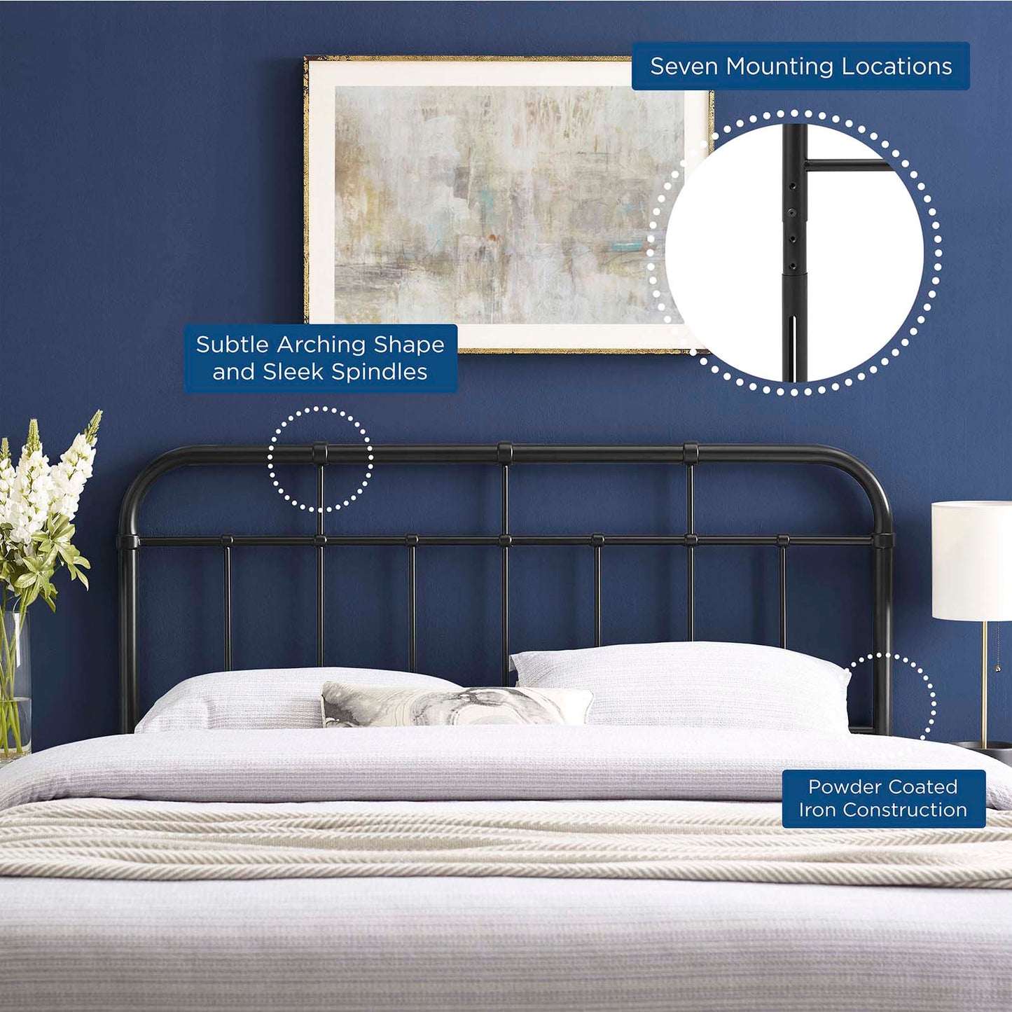 Alessia Twin Metal Headboard By Modway - MOD-6160 | Headboards - 6