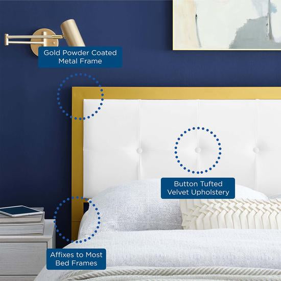 Modway Teagan Tufted Twin Performance Velvet Headboard | Headboards | Modishstore-18