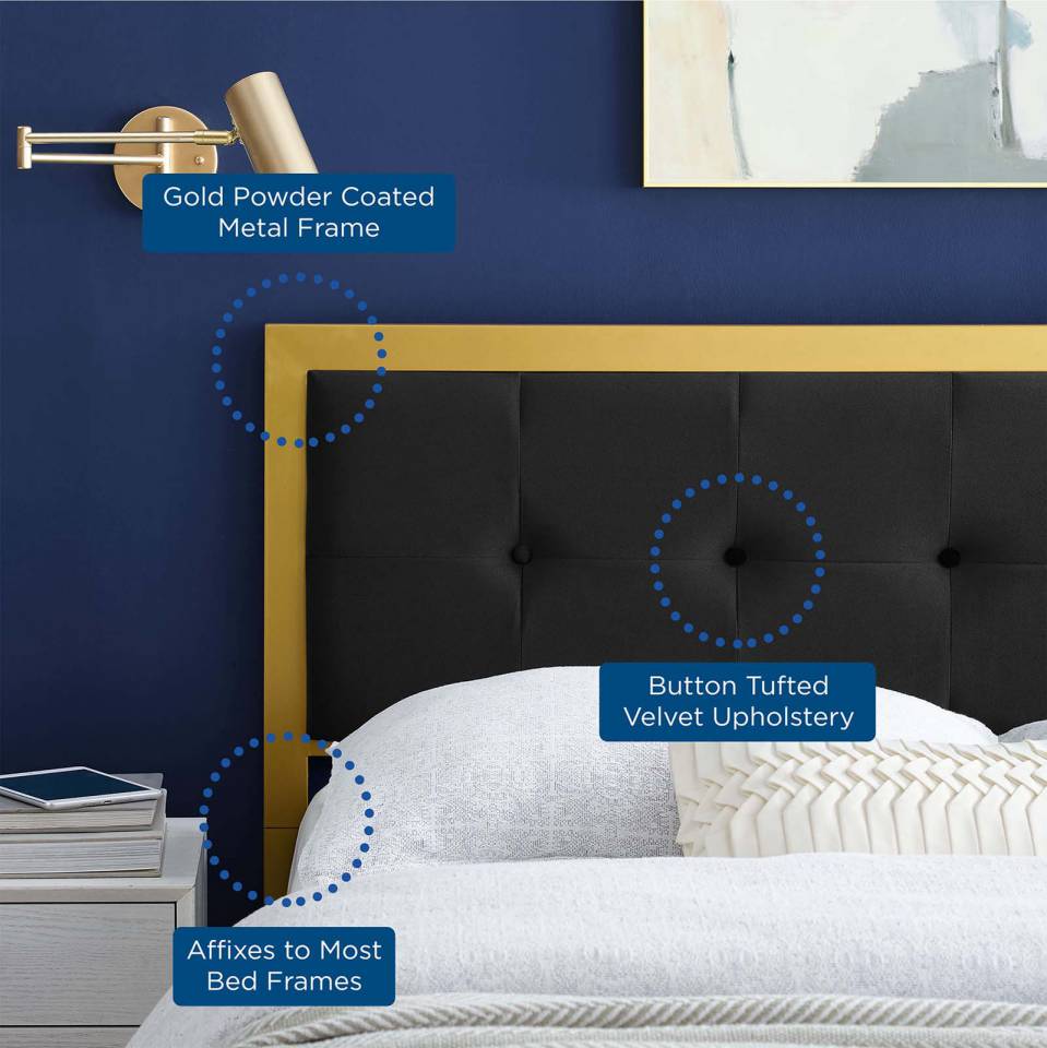 Modway Teagan Tufted King Performance Velvet Headboard | Headboards | Modishstore-6
