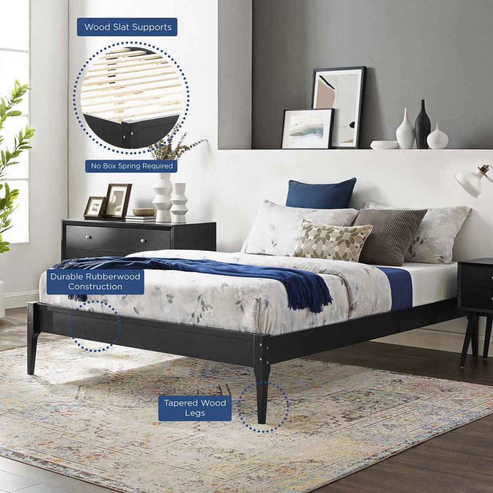 Modway June Queen Wood Platform Bed Frame | Beds | Modishstore-7