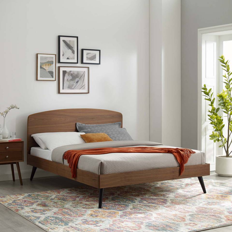 Modway Bronwen Full Wood Platform Bed | Beds