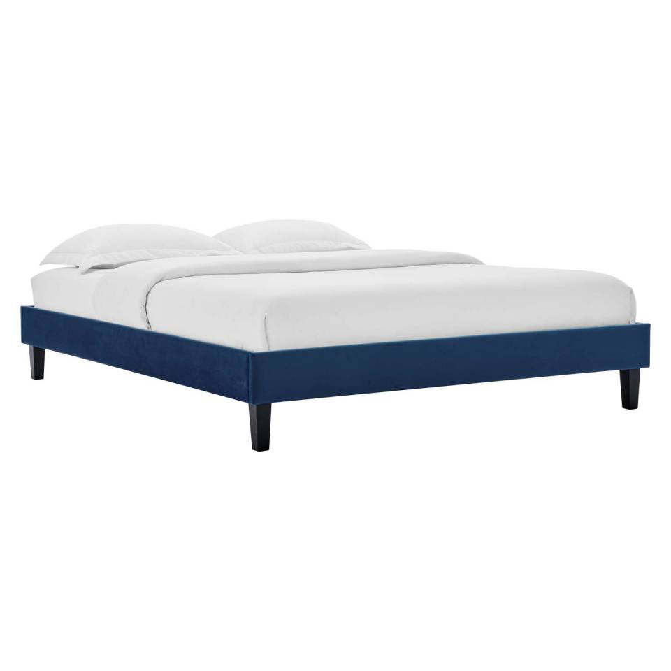 Modway Reign Queen Performance Velvet Platform Bed Frame | Beds | Modishstore-9