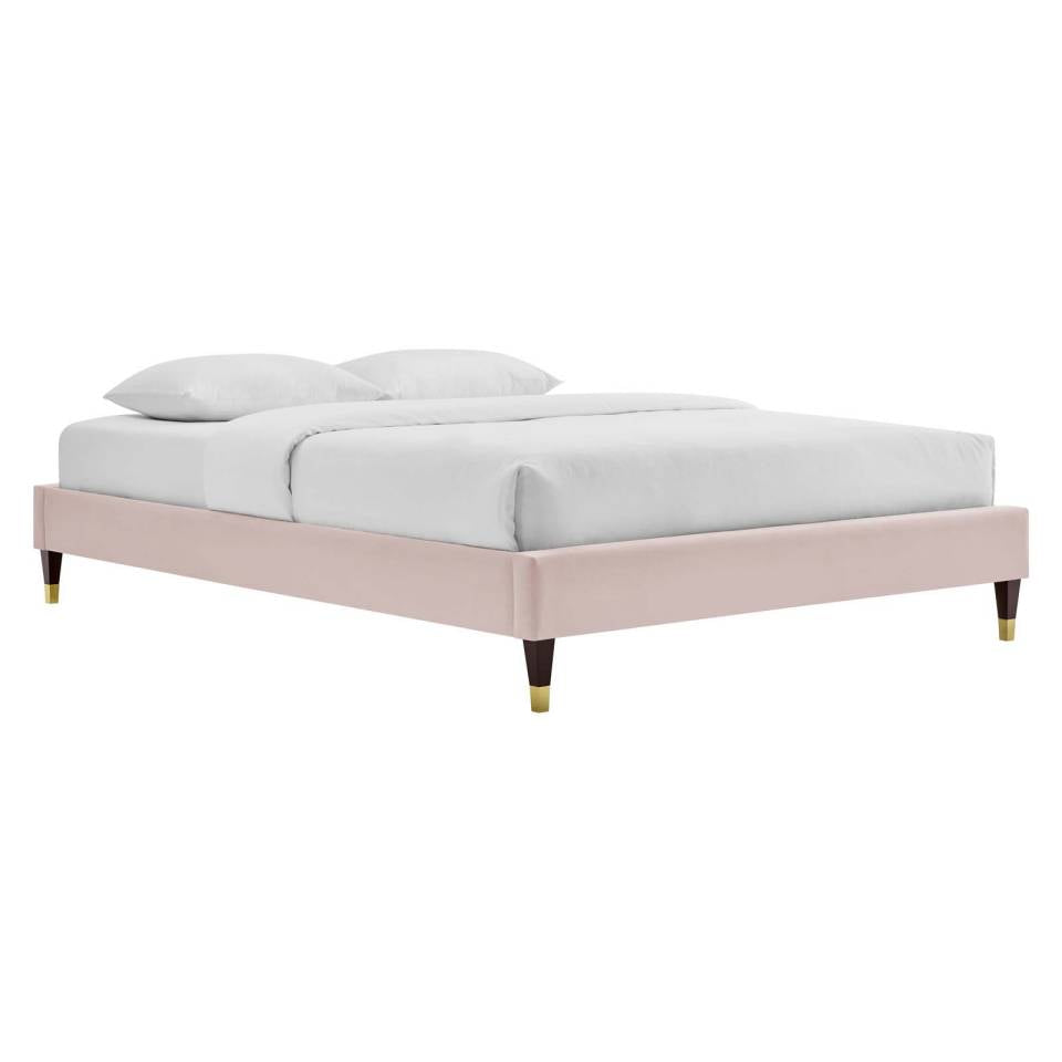 Modway Harlow Twin Performance Velvet Platform Bed Frame | Beds | 