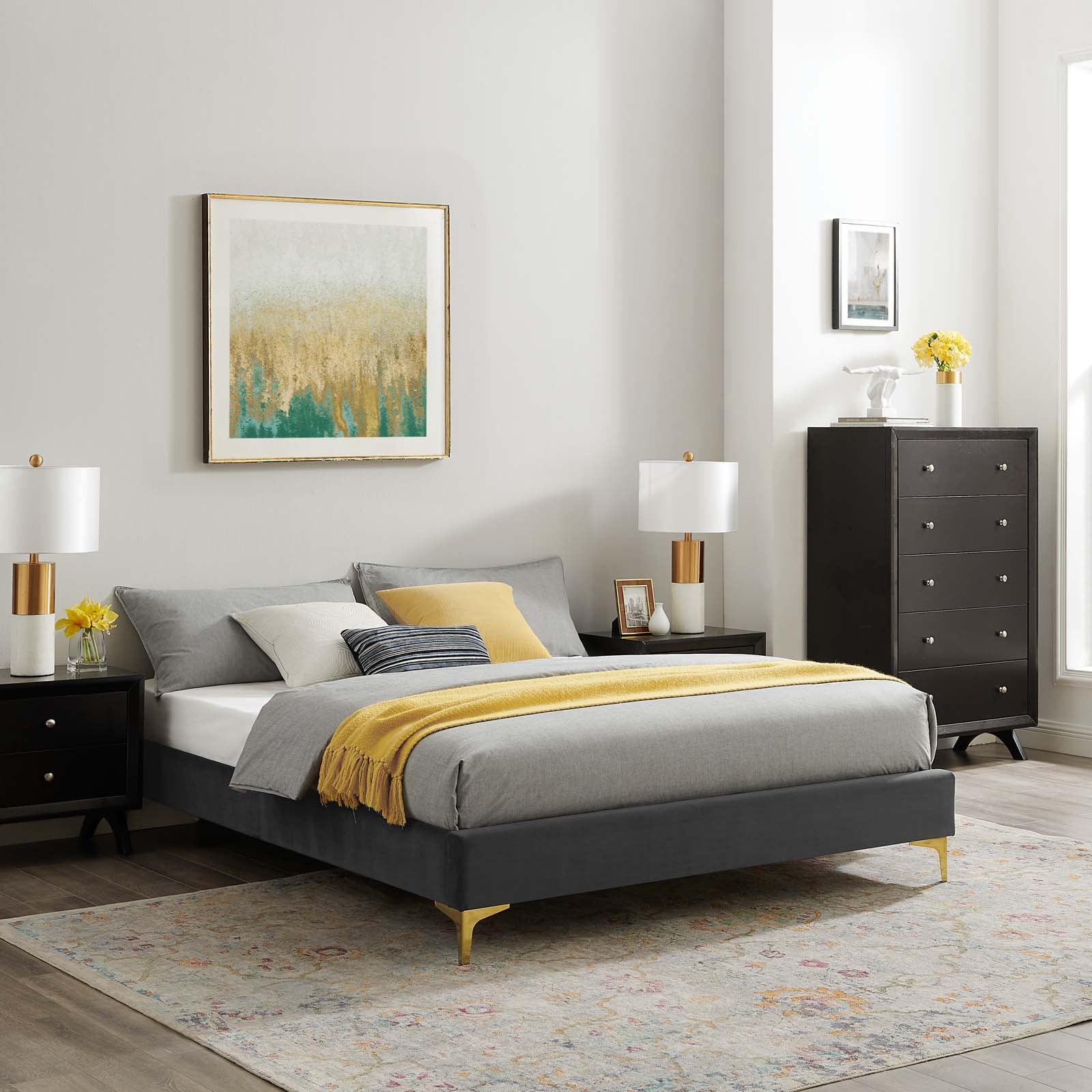 Modway Sutton Queen Performance Velvet Bed Frame |  | Modishstore