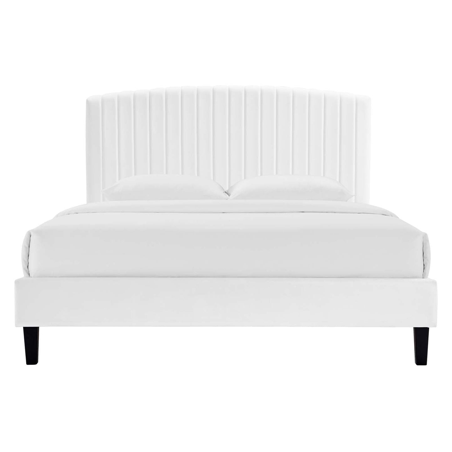 Alessi Performance Velvet Queen Platform Bed By Modway - MOD-6283-CHA | Beds |  Modishstore - 35