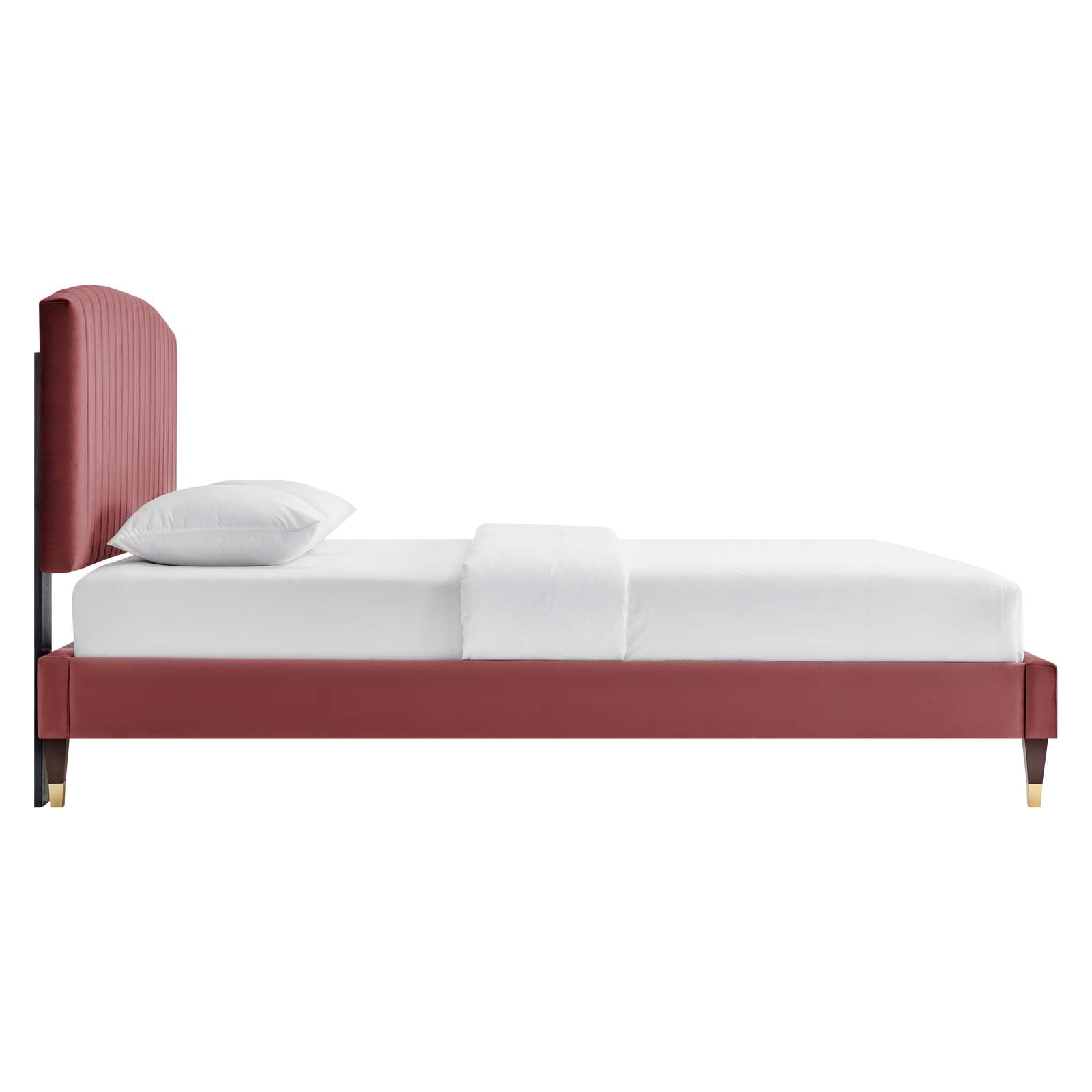 Alessi Performance Velvet Queen Platform Bed By Modway - MOD-6284-CHA | Beds |  Modishstore - 8