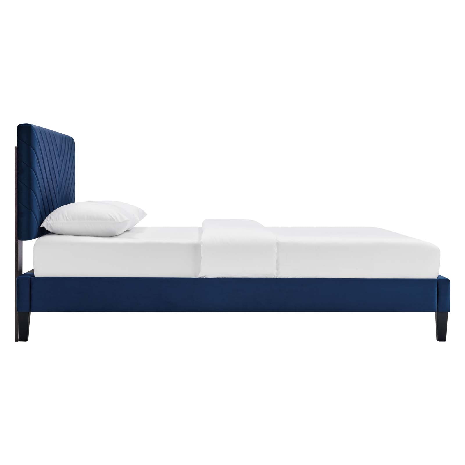 Roxanne Performance Velvet Queen Platform Bed By Modway - MOD-6285-CHA | Beds |  Modishstore - 19