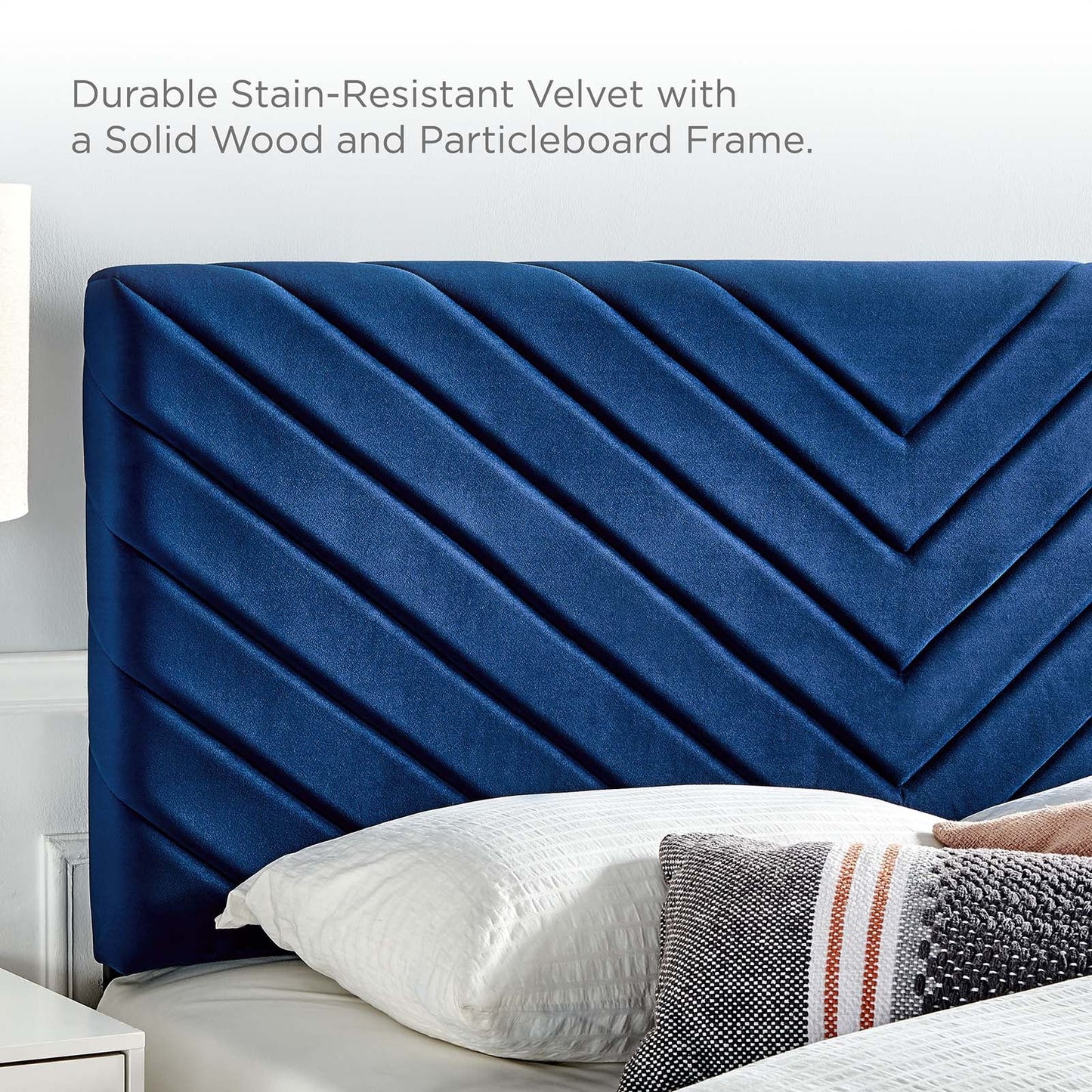 Roxanne Performance Velvet Queen Platform Bed By Modway - MOD-6285-CHA | Beds |  Modishstore - 22