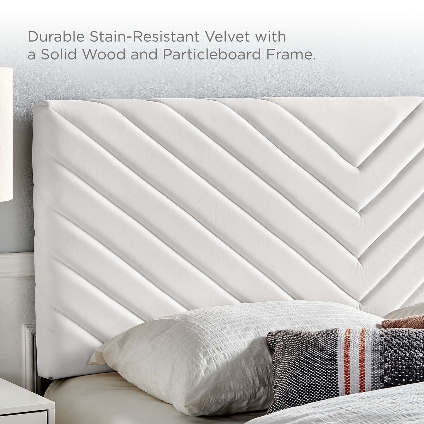 Roxanne Performance Velvet Queen Platform Bed By Modway - MOD-6285-CHA | Beds |  Modishstore - 39