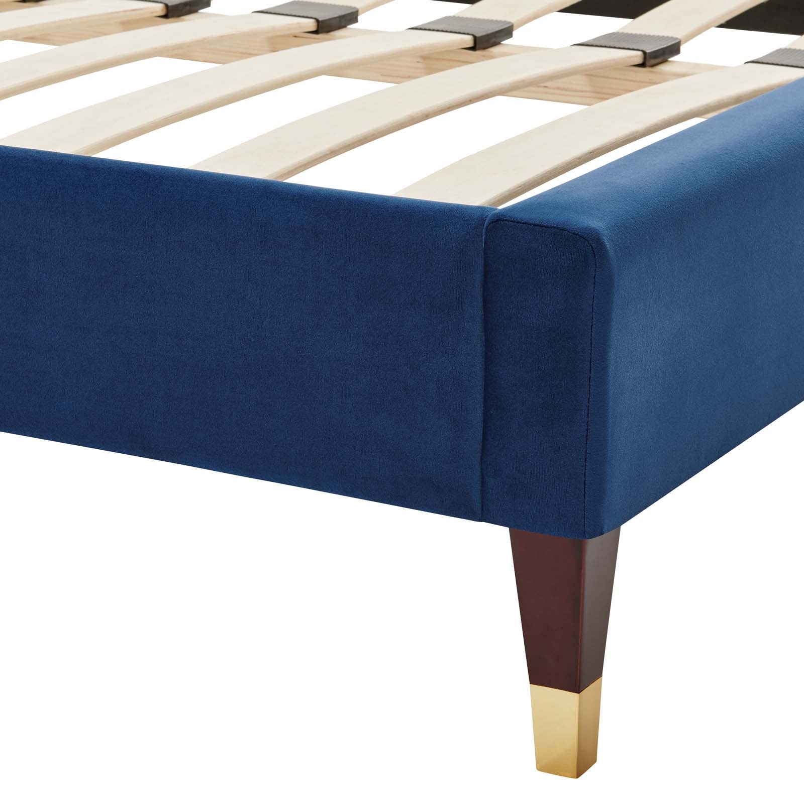Roxanne Performance Velvet Queen Platform Bed By Modway - MOD-6286-CHA | Beds |  Modishstore - 14