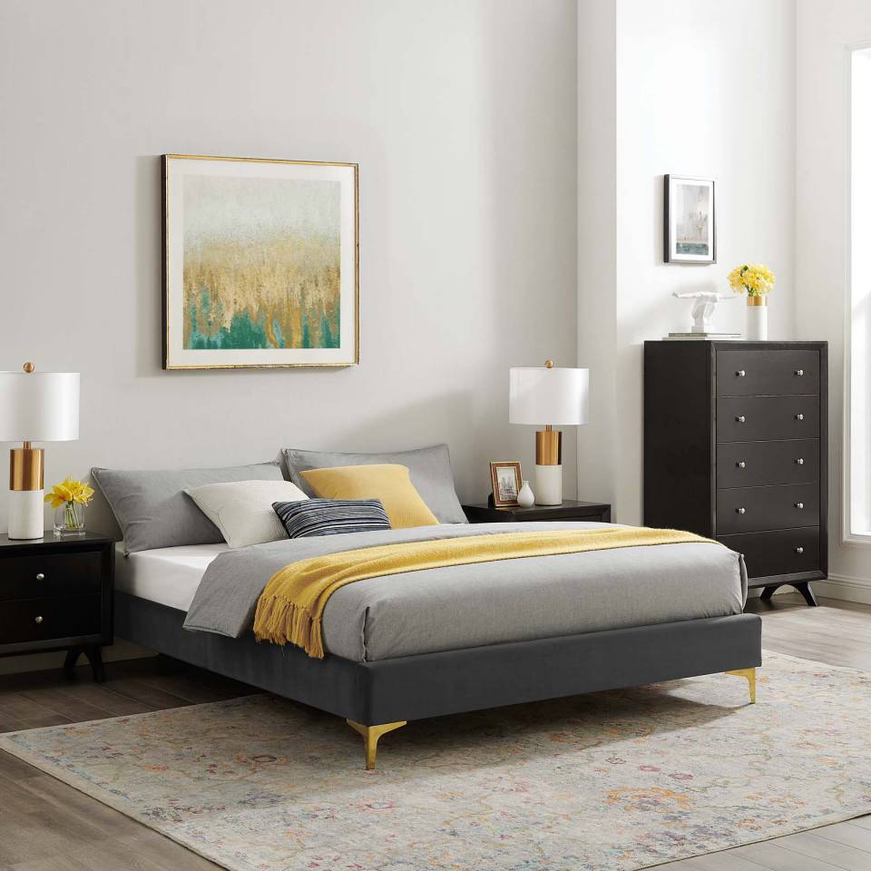 Modway Sutton Twin Performance Velvet Bed Frame | Beds | Modishstore
