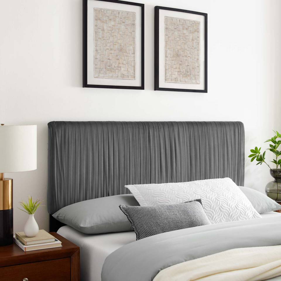Modway Eloise Channel Tufted Performance Velvet Twin Headboard | Headboards