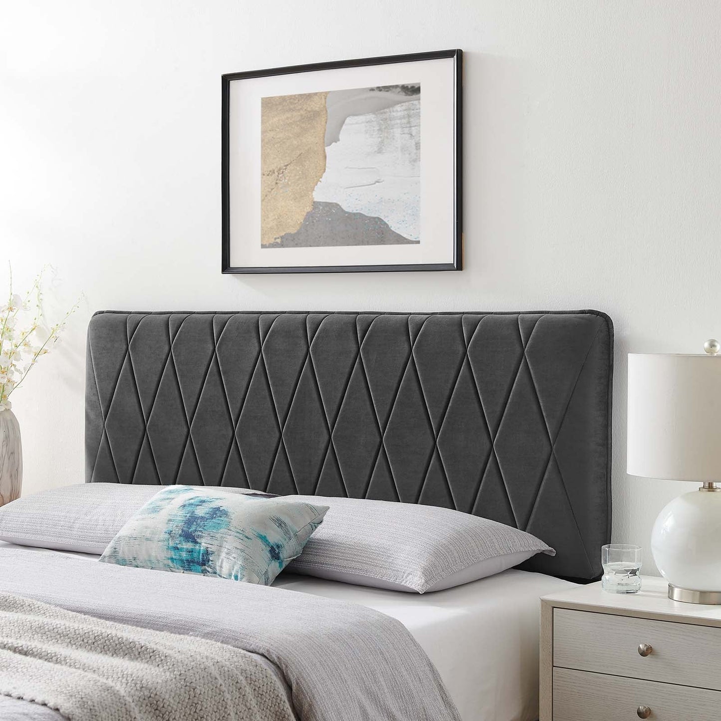 Modway Leila Performance Velvet Twin Headboard | Headboards | Modishstore