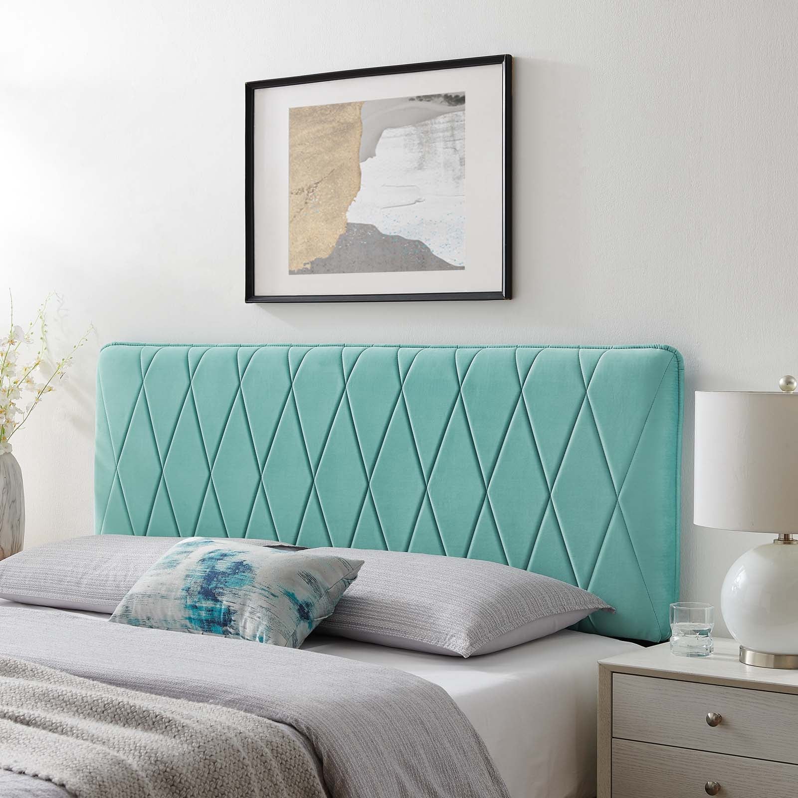 Modway Leila Performance Velvet Full/Queen Headboard | Headboards | Modishstore-11
