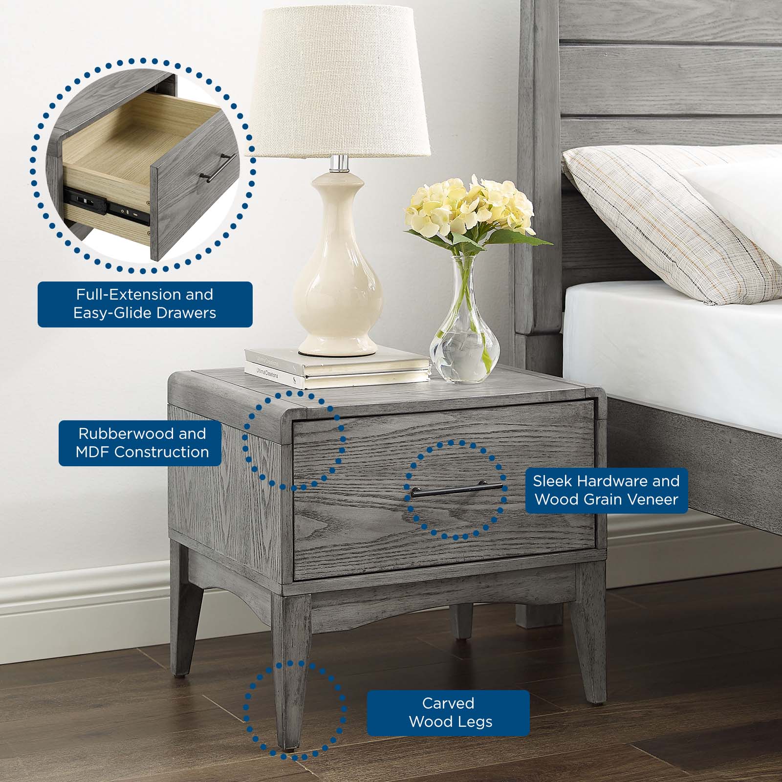 Modway Georgia 3 Piece Queen Bedroom Set | Bedroom Sets | 