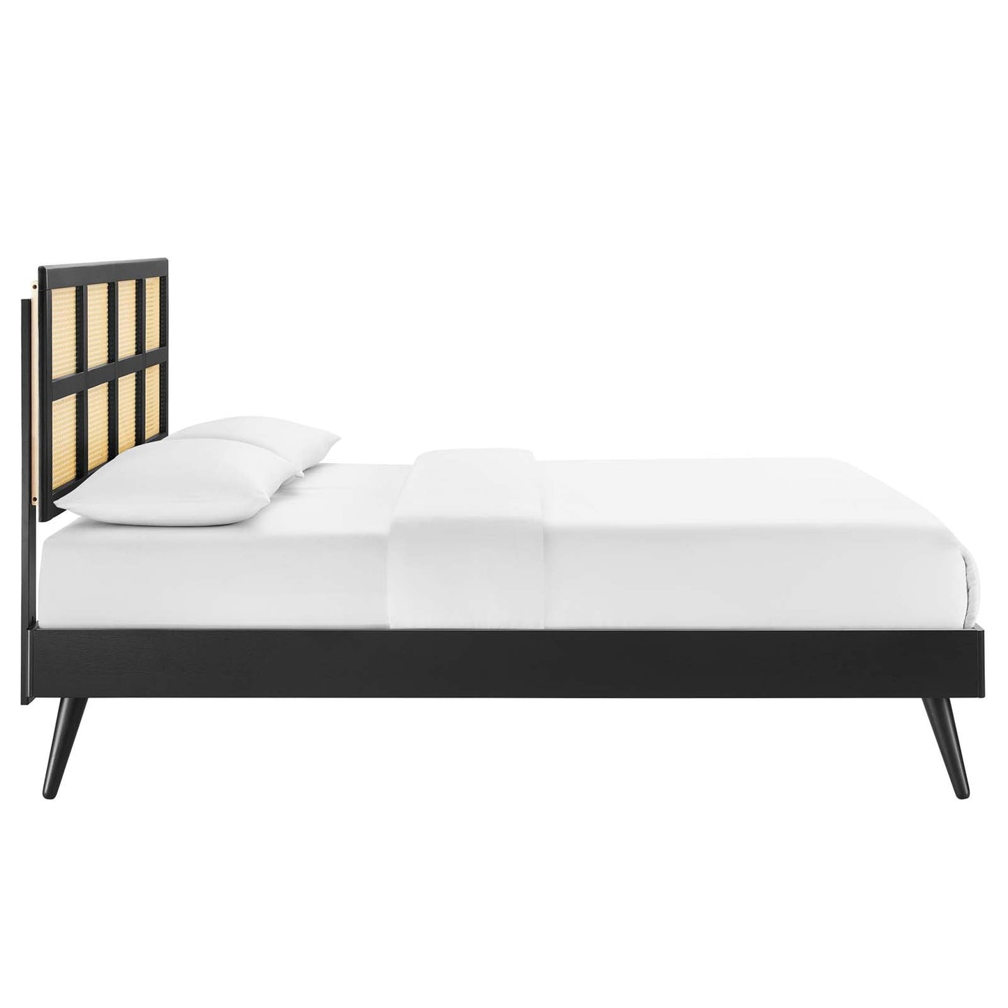 Modway Sidney Cane and Wood Queen Platform Bed With Splayed Legs | Beds | Modishstore-3