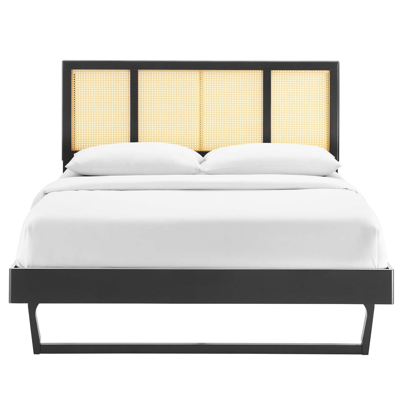 Modway Kelsea Cane and Wood Queen Platform Bed With Angular Legs | Beds | Modishstore-7